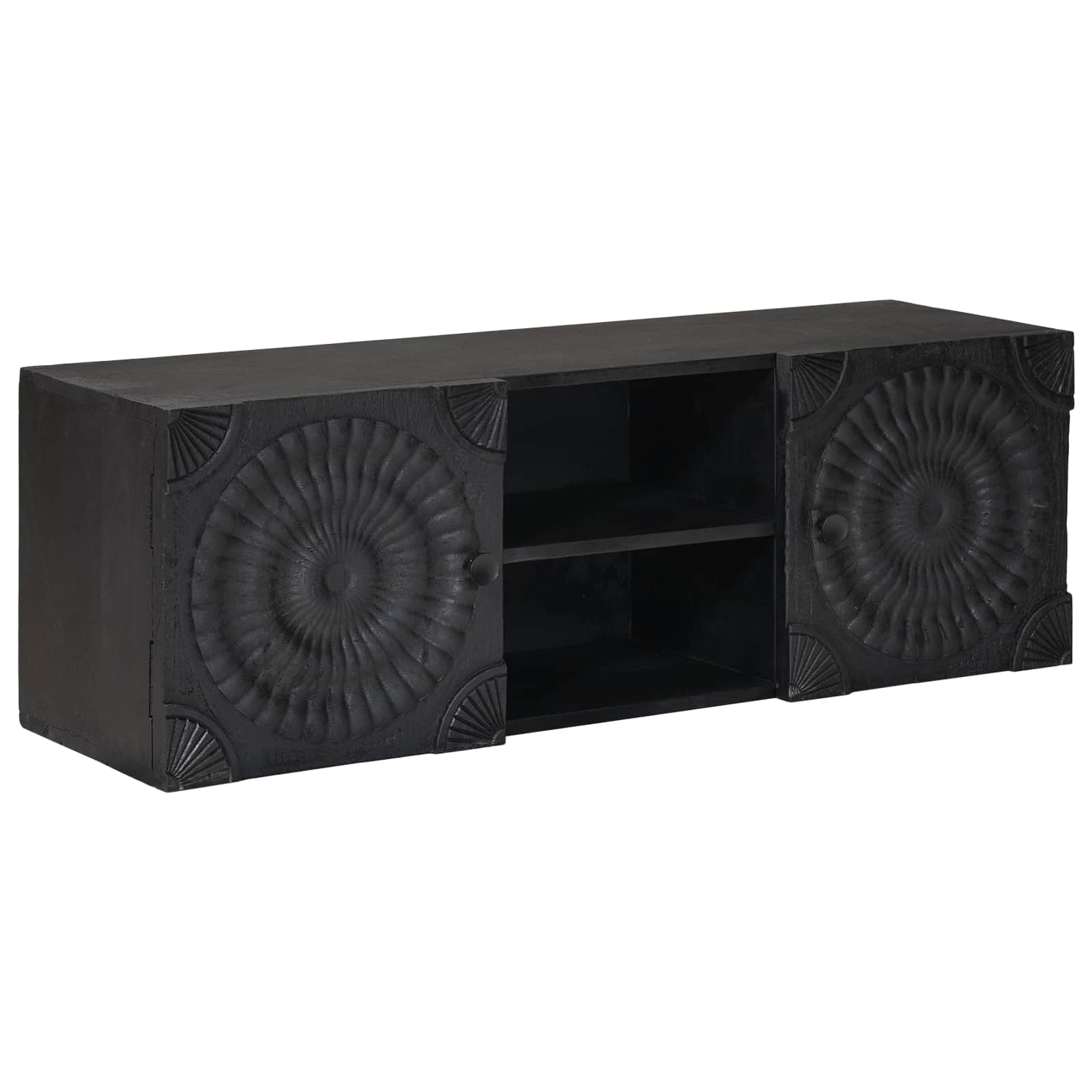 Ντουλάπι TV με ράφι με αποθήκευση Μαύρο 105 x 30 x 35 εκ - Pakobazaar