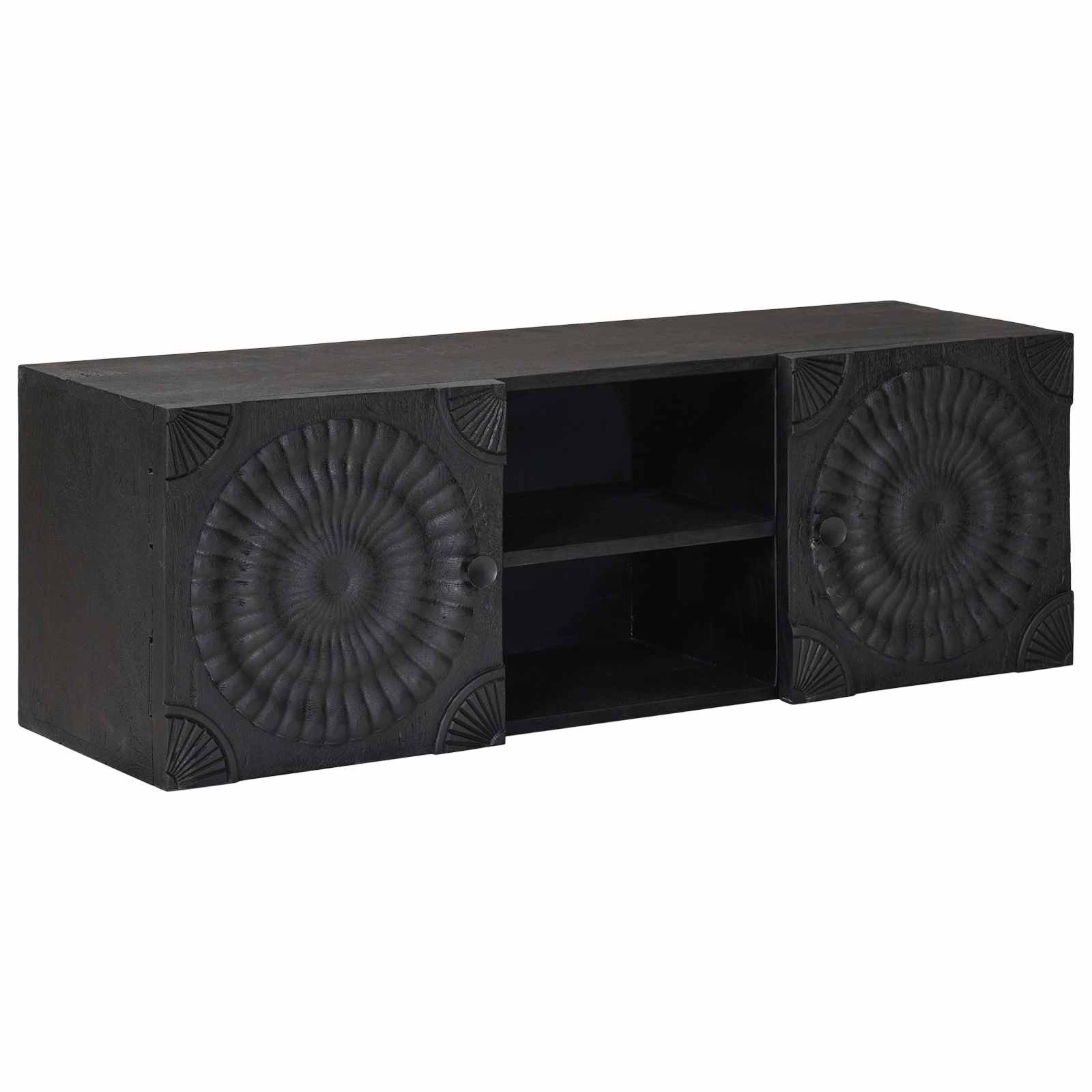 Ντουλάπι TV με ράφι με αποθήκευση Μαύρο 105 x 30 x 35 εκ - Pakobazaar