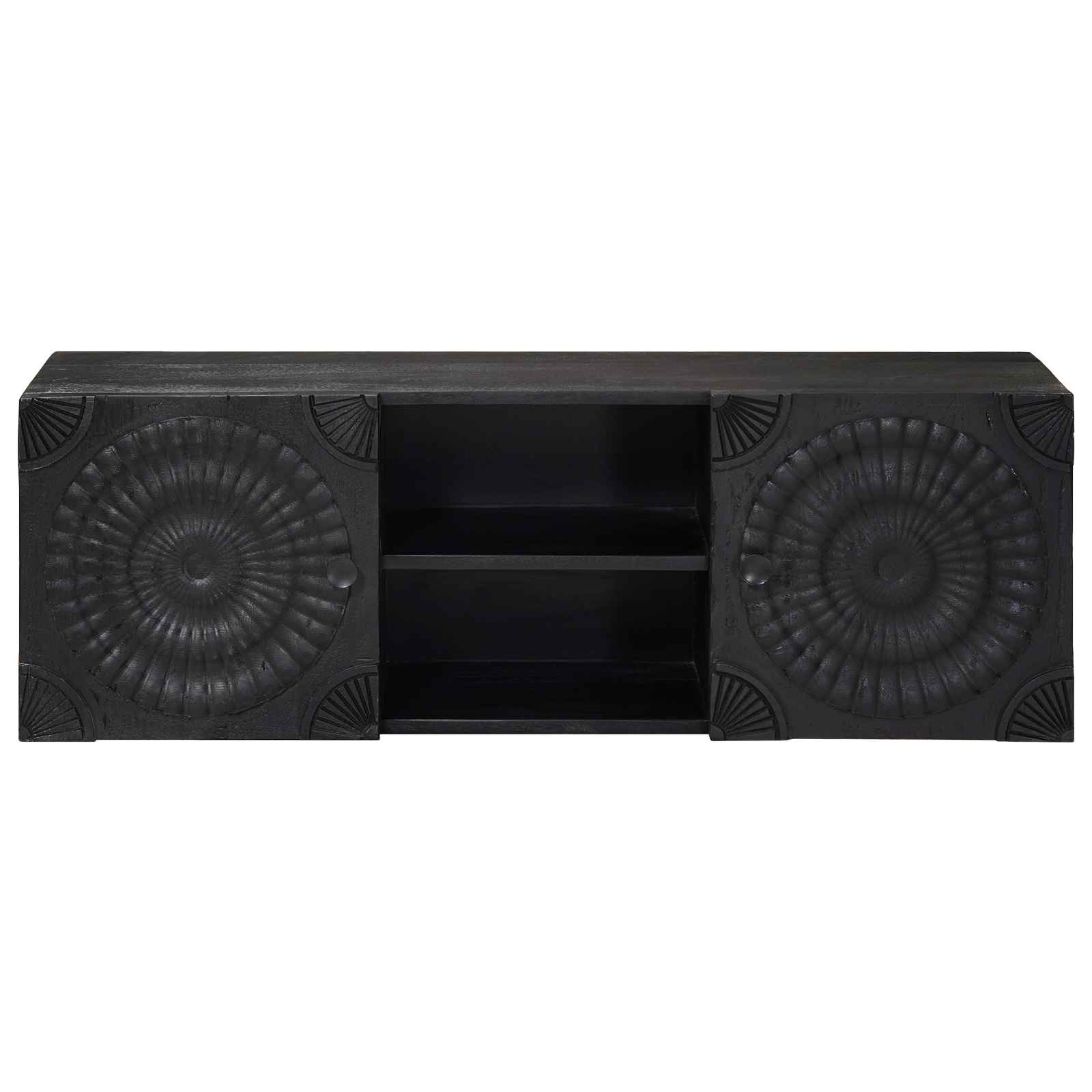 Ντουλάπι TV με ράφι με αποθήκευση Μαύρο 105 x 30 x 35 εκ - Pakobazaar