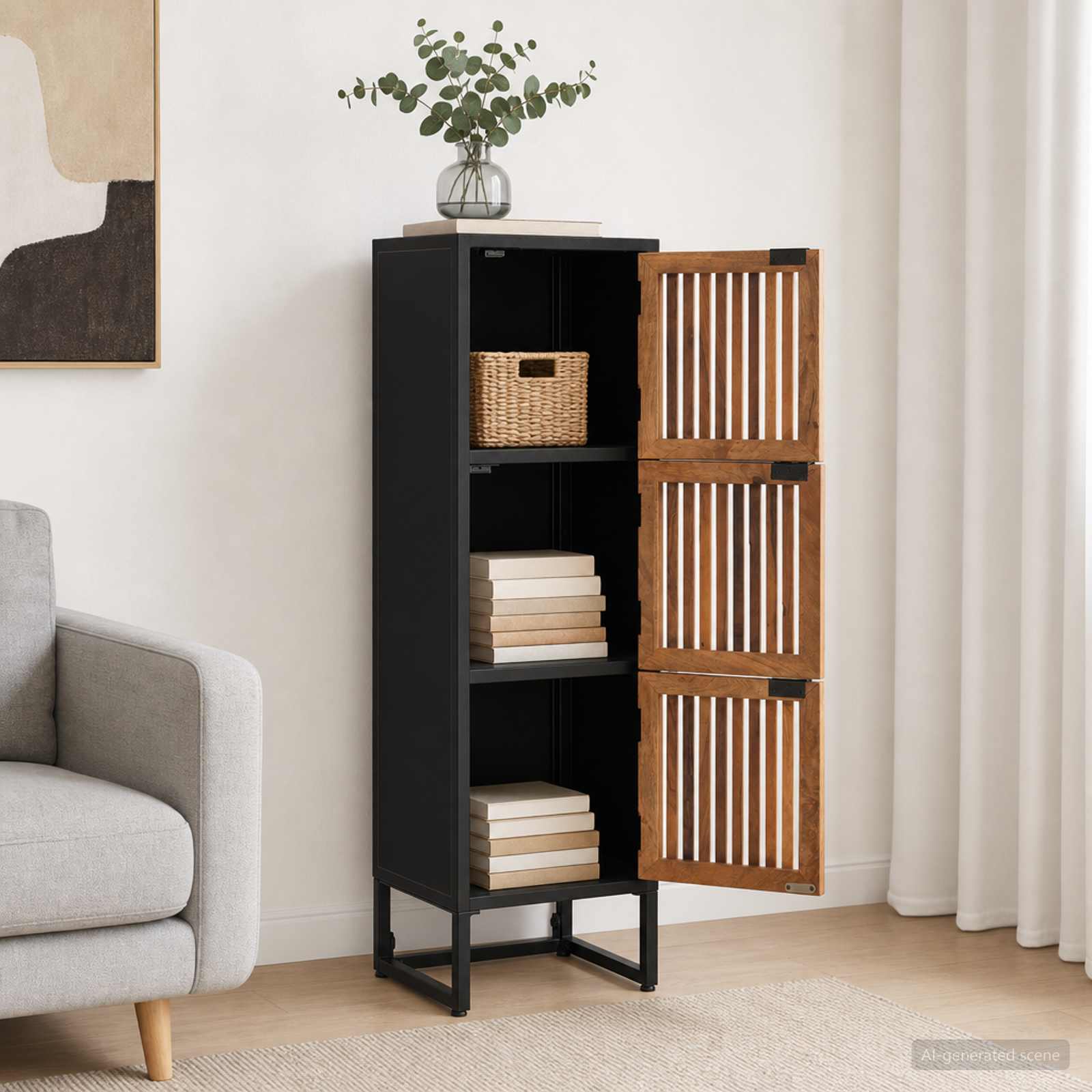 Highboard 35 x 30 x 120 cm Στερεό Ξύλο Μάνγκο και Μηχανικά Ξύλα - Pakobazaar