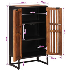 Highboard 53 x 30 x 95 εκ. Στερεό Ξύλο Μάνγκο και Μηχανικά Ξύλα - Pakobazaar