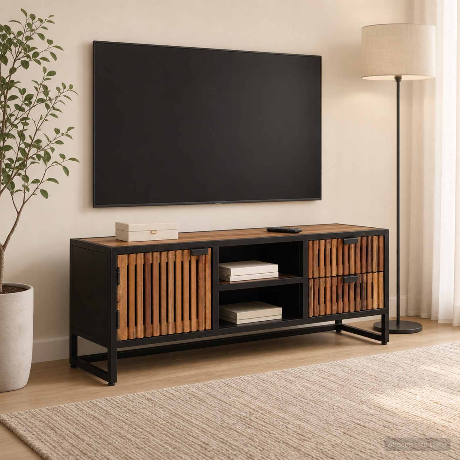 Ντουλάπι TV με συρτάρι με αποθήκευση με πόρτα 105 x 30 x 40 εκ.