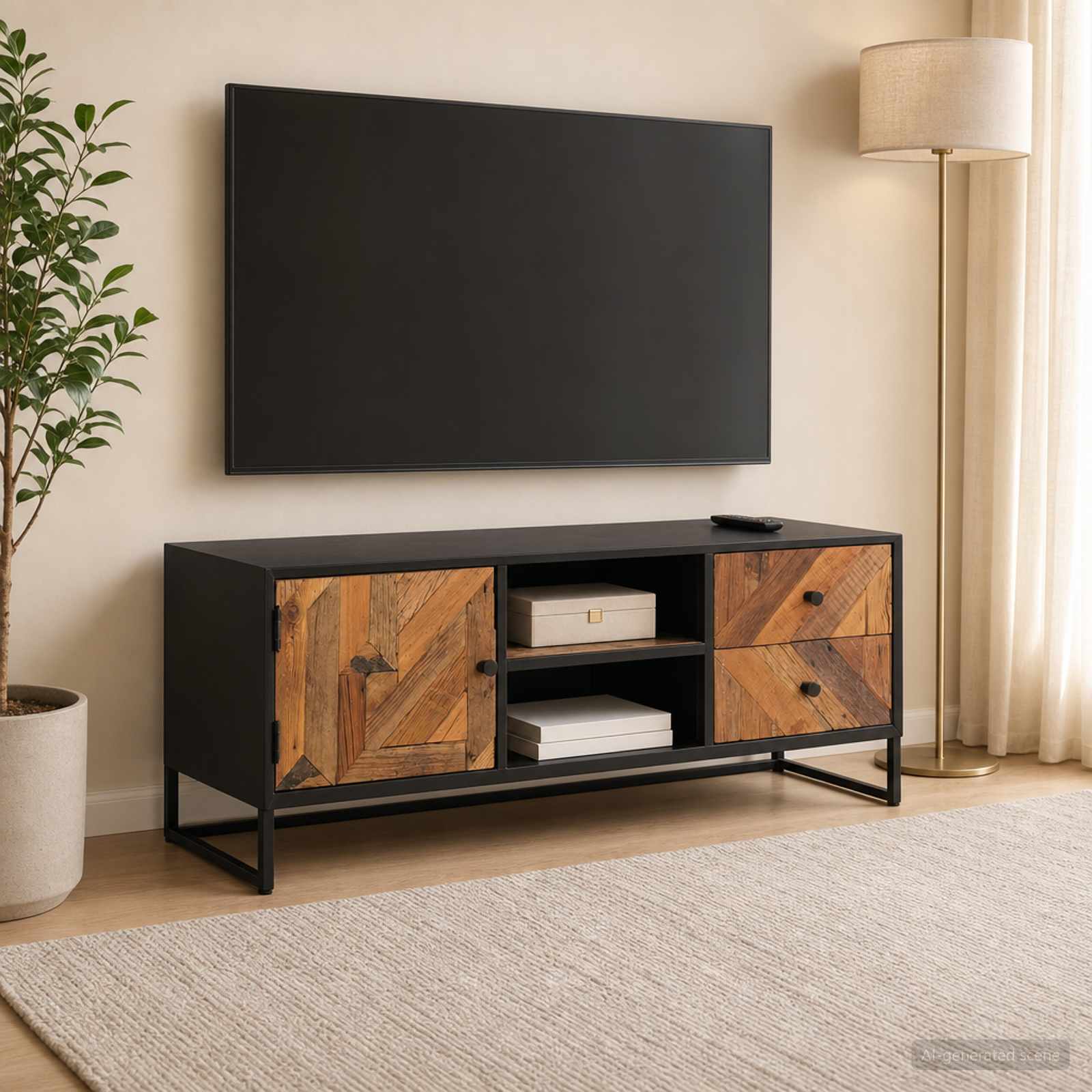 Ντουλάπι TV με συρτάρι με αποθήκευση με πόρτα 105 x 30 x 40 εκ. - Pakobazaar
