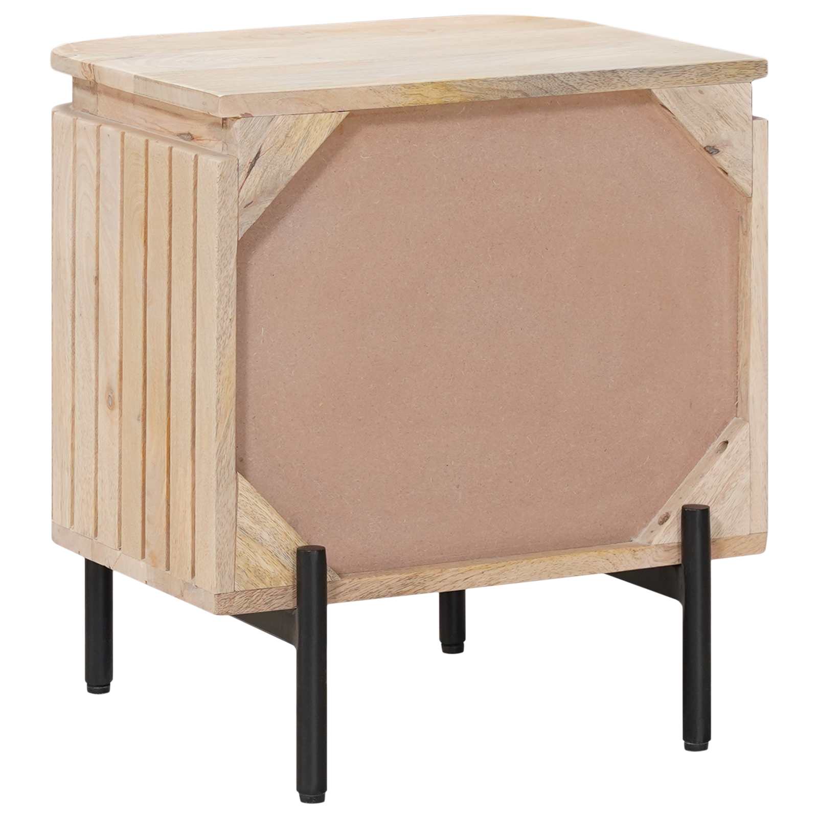 Χειροποίητο Κομοδίνο Λευκό 40 x 30 x 45 cm Στερεό ξύλο μάνγκο - Pakobazaar