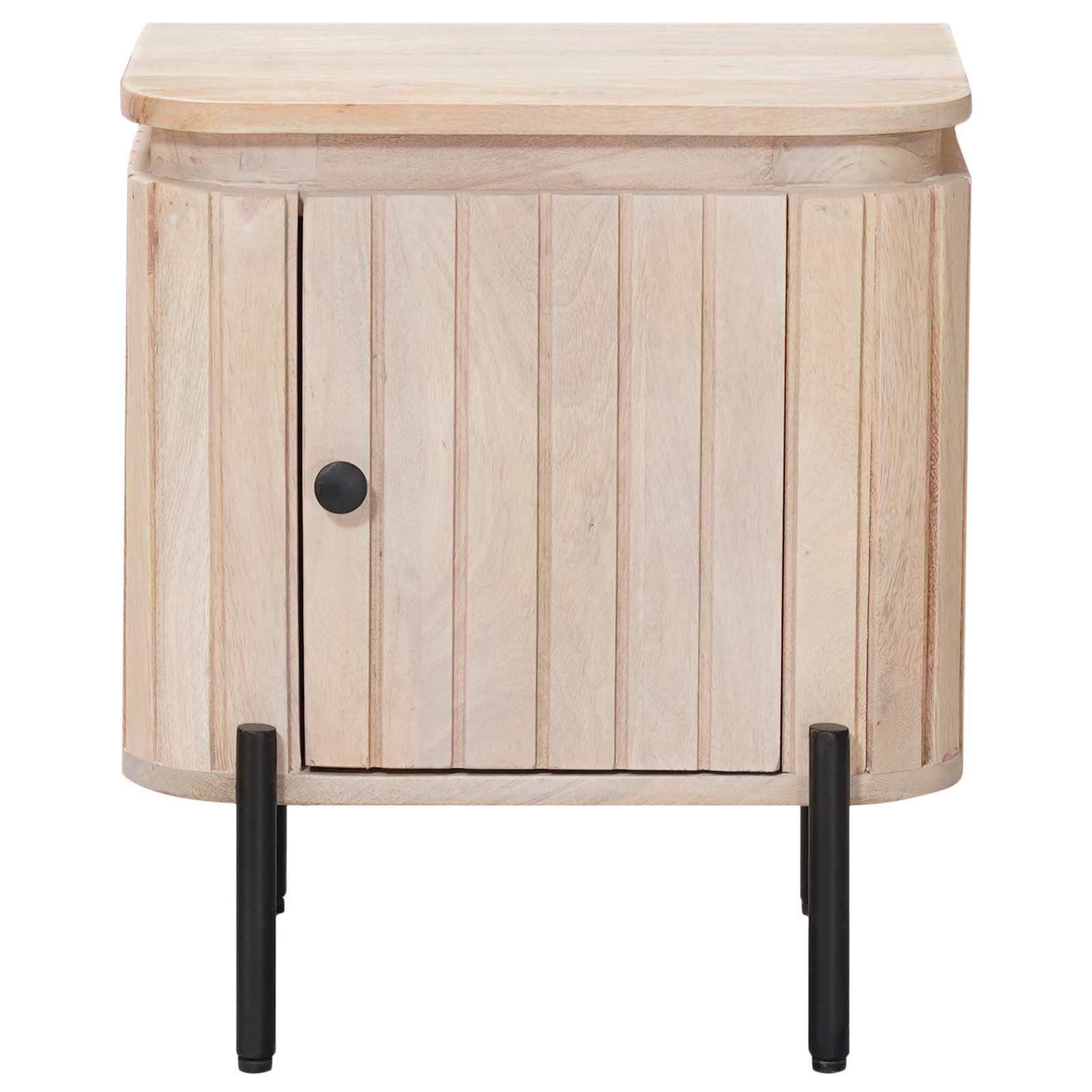Χειροποίητο Κομοδίνο Λευκό 40 x 30 x 45 cm Στερεό ξύλο μάνγκο - Pakobazaar