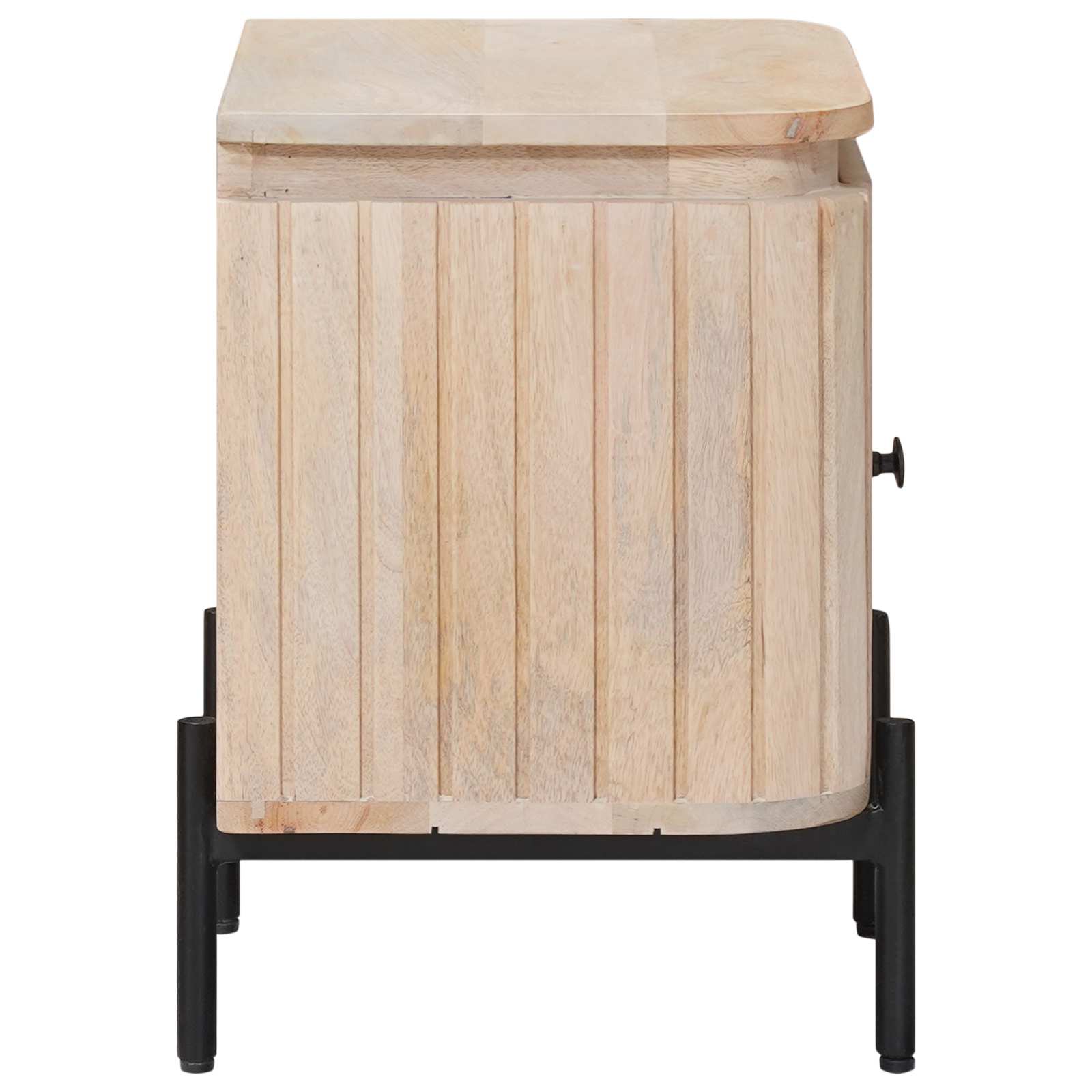 Χειροποίητο Κομοδίνο Λευκό 40 x 30 x 45 cm Στερεό ξύλο μάνγκο - Pakobazaar