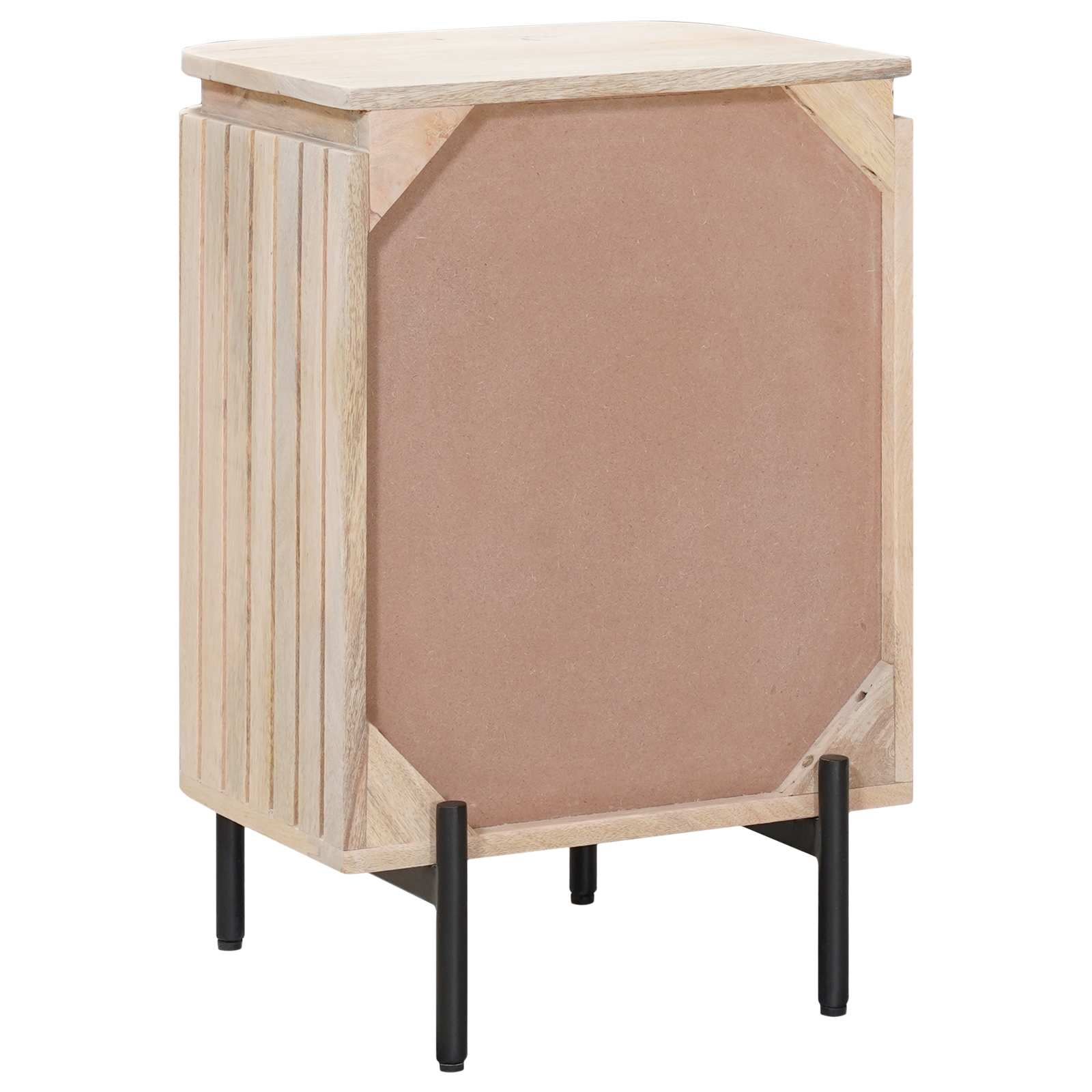 Χειροποίητο Κομοδίνο Λευκό 40 x 30 x 60 cm Στερεό ξύλο μάνγκο - Pakobazaar