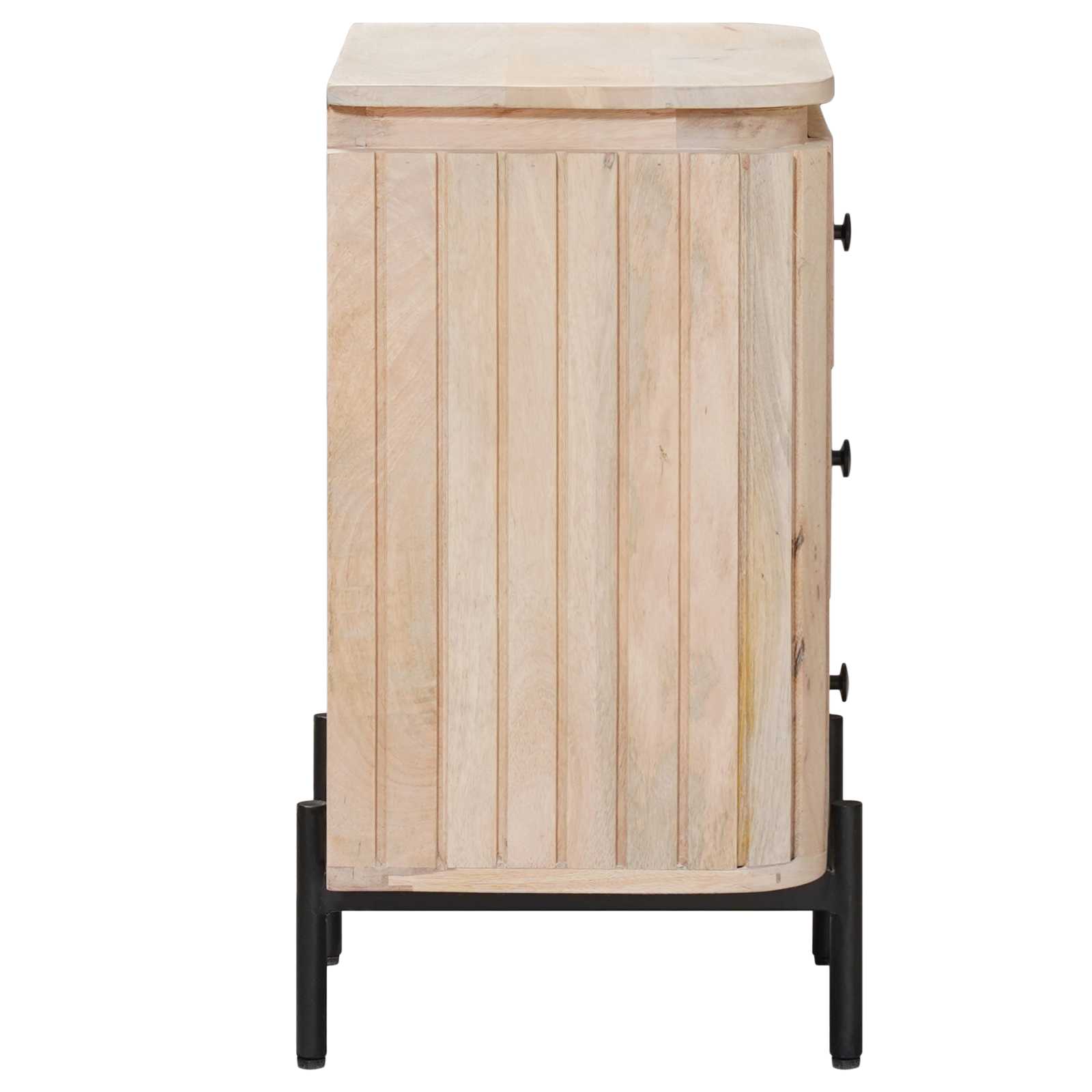 Χειροποίητο Κομοδίνο Λευκό 40 x 30 x 60 cm Στερεό ξύλο μάνγκο - Pakobazaar