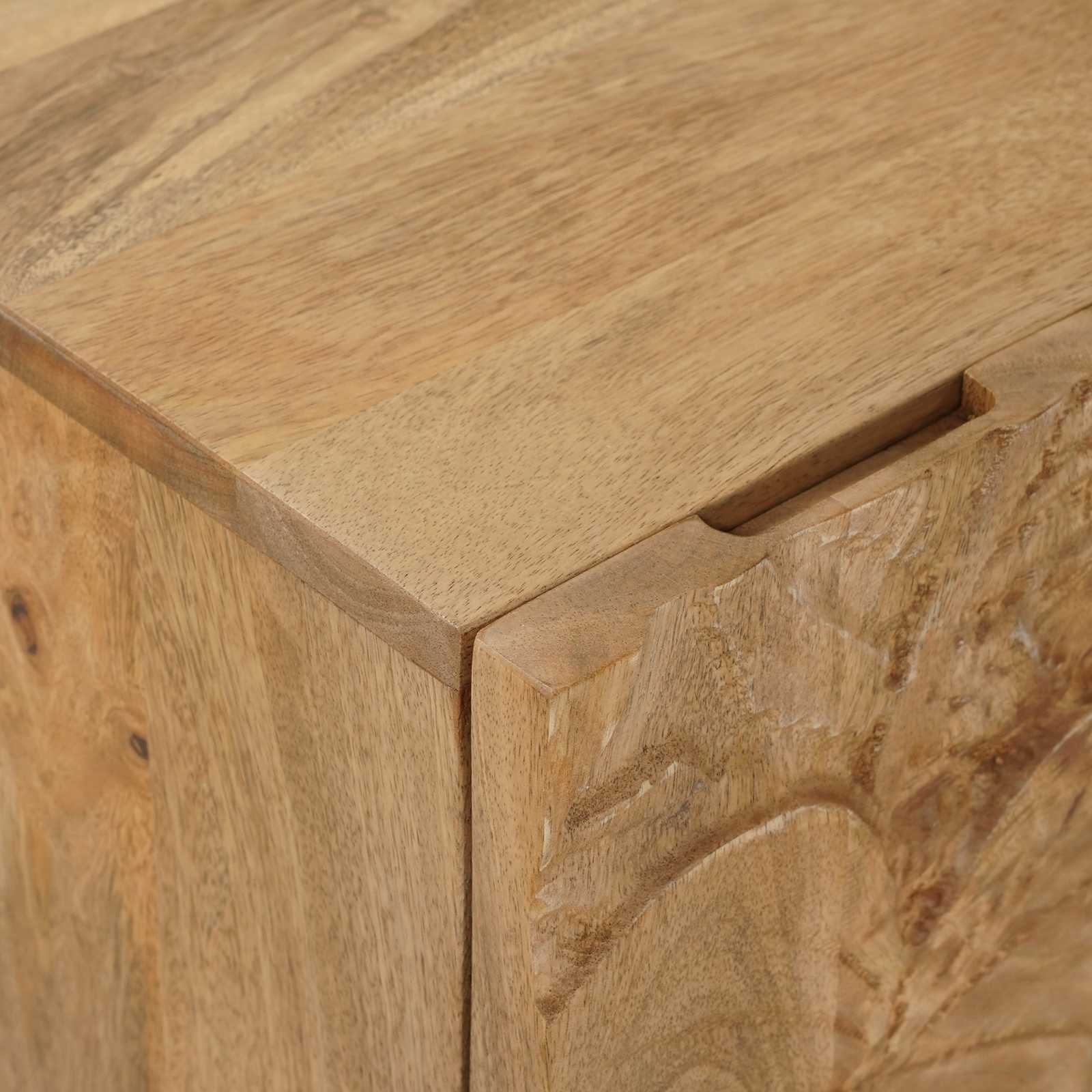 Χειροποίητο Κομοδίνο Καφέ Τίκ 40 x 30 x 45 cm - Pakobazaar