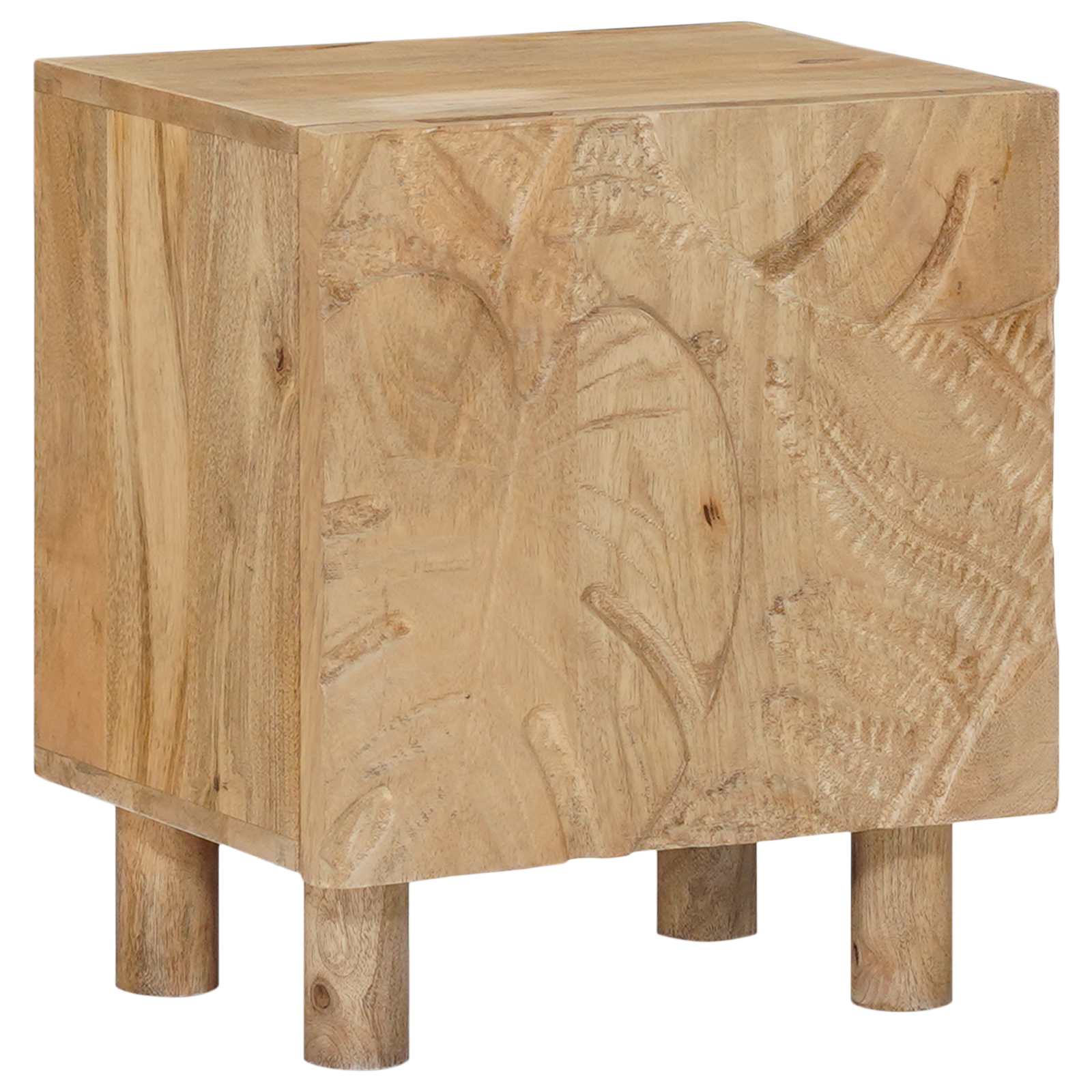 Χειροποίητο Κομοδίνο Καφέ Τίκ 40 x 30 x 45 cm - Pakobazaar