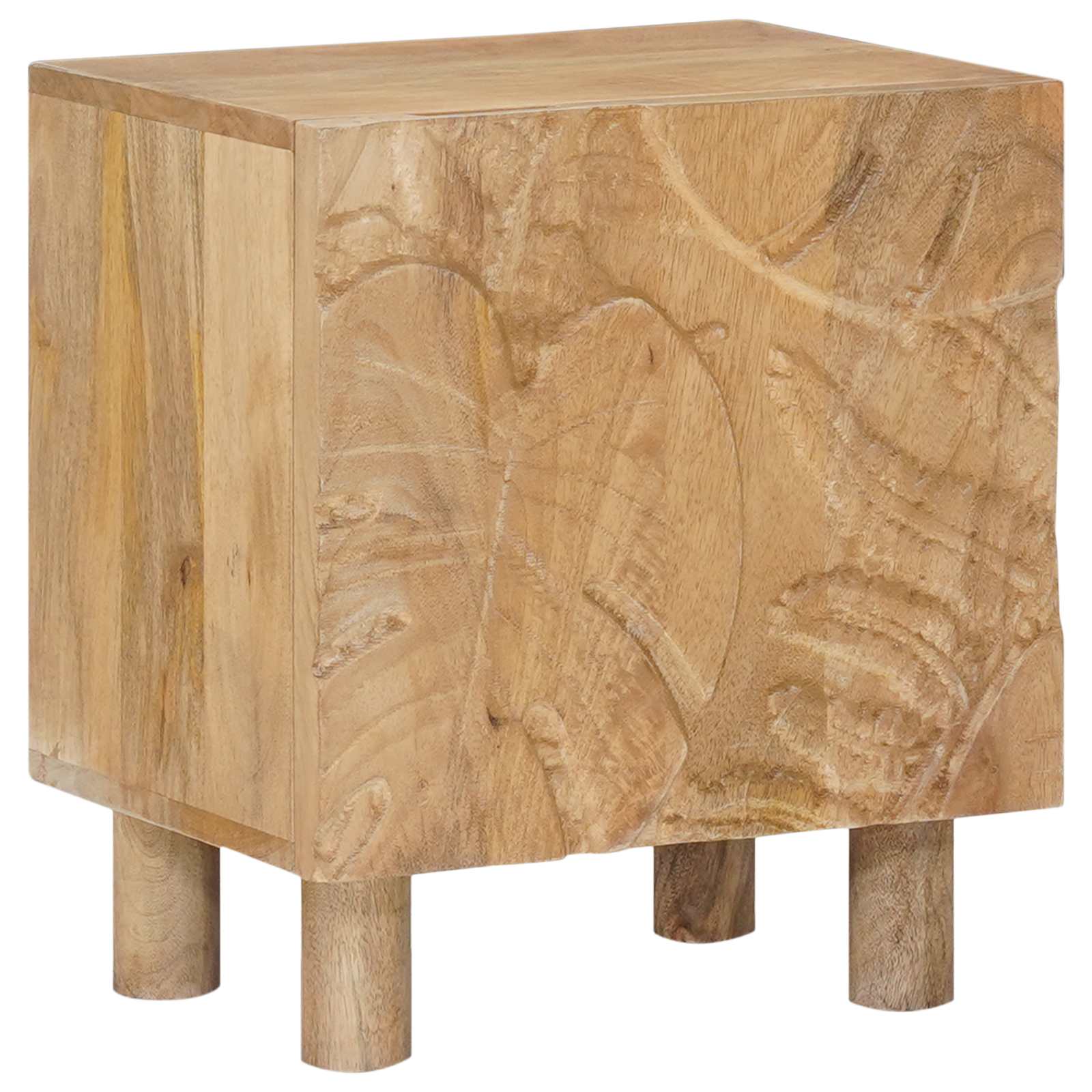 Χειροποίητο Κομοδίνο Καφέ Τίκ 40 x 30 x 45 cm - Pakobazaar