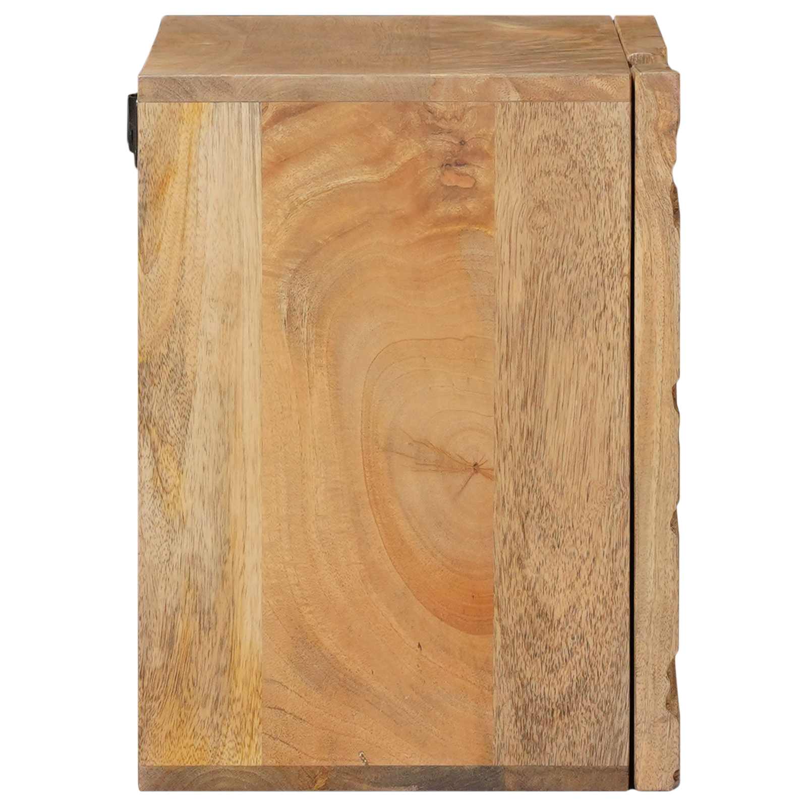 Χειροποίητο Κομοδίνο Καφέ Τίκ 40x30x40 εκ Στερεό ξύλο μάνγκο - Pakobazaar