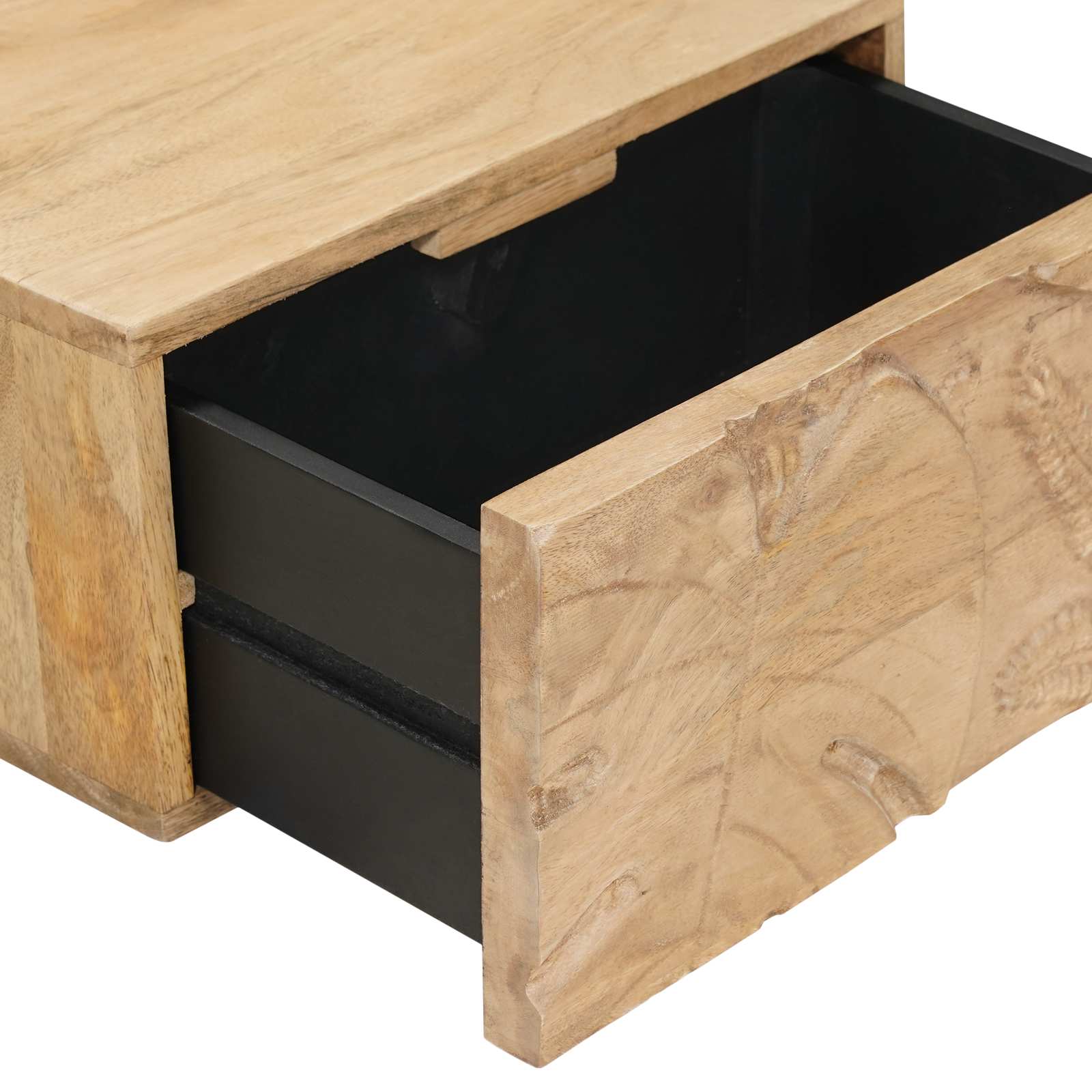Χειροποίητο Κομοδίνο Καφέ Τίκ 40 x 30 x 20 εκ - Pakobazaar
