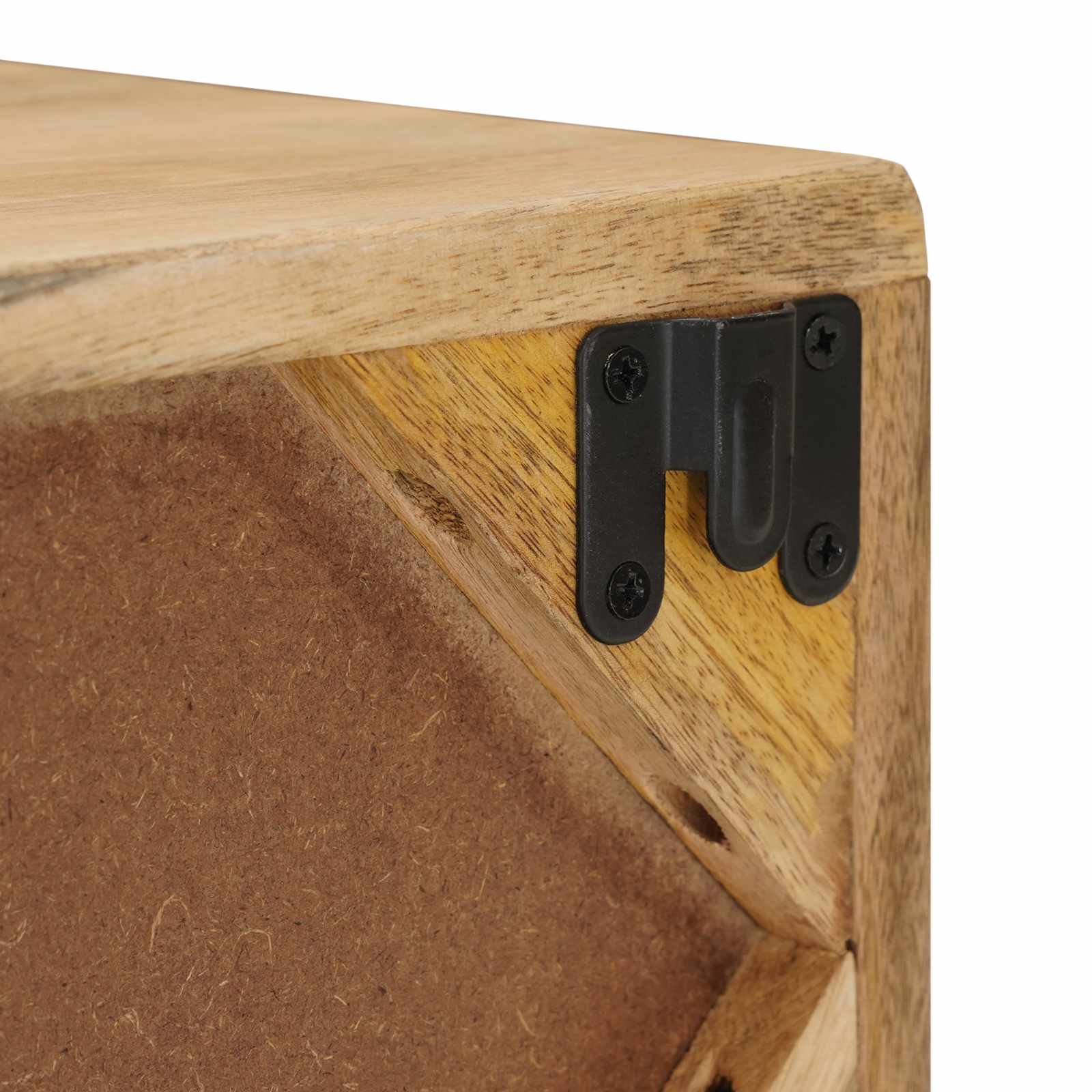 Χειροποίητο Κομοδίνο Καφέ Τίκ 40 x 30 x 20 εκ - Pakobazaar