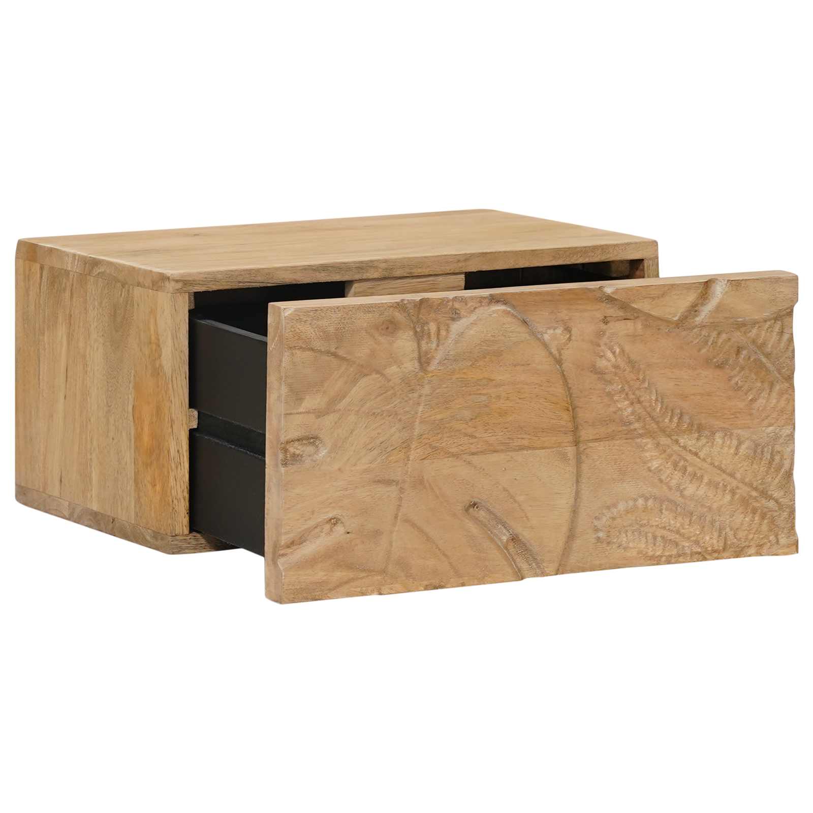 Χειροποίητο Κομοδίνο Καφέ Τίκ 40 x 30 x 20 εκ - Pakobazaar