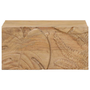 Χειροποίητο Κομοδίνο Καφέ Τίκ 40 x 30 x 20 εκ - Pakobazaar