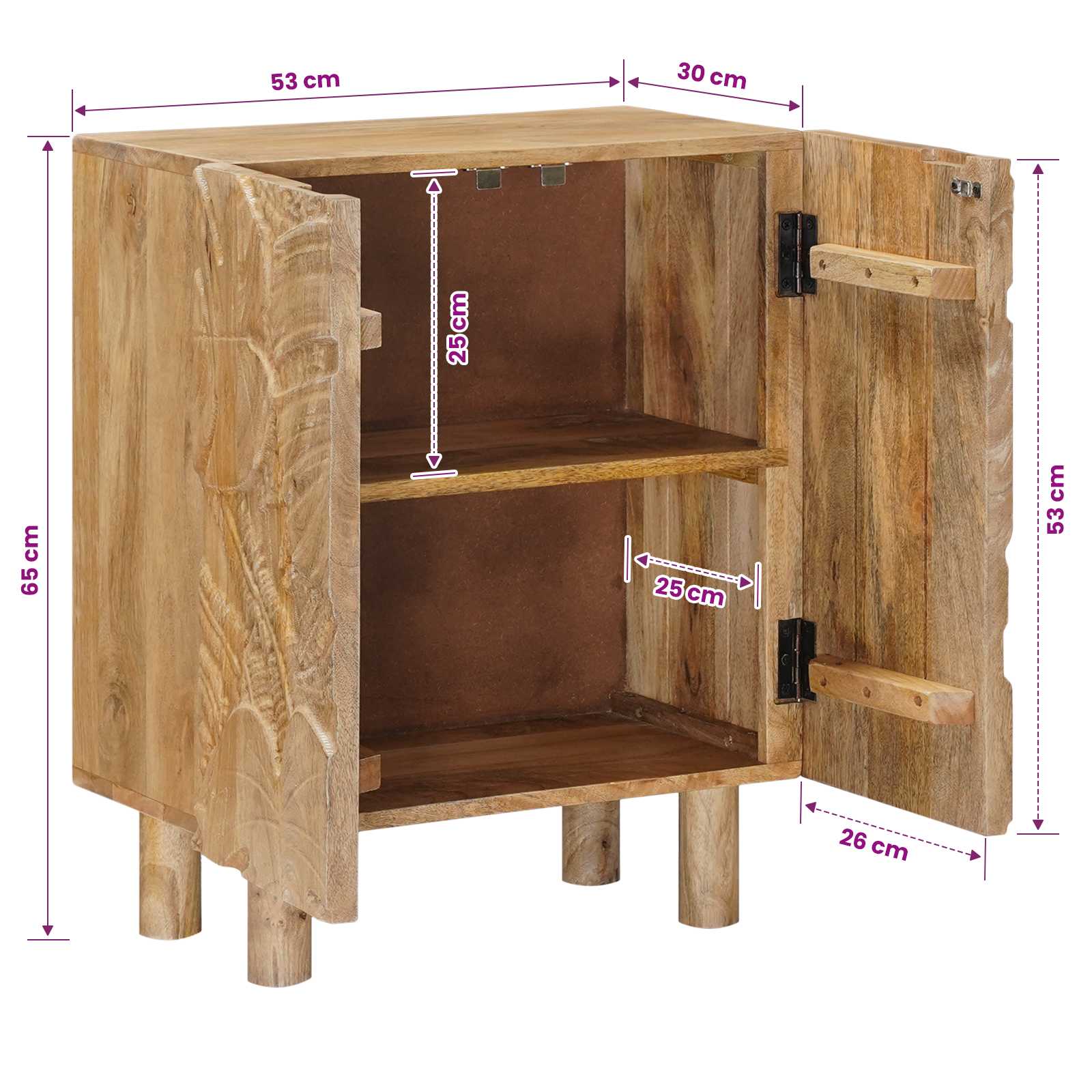 Πλαϊνό γραφείο 53 x 30 x 65 εκ. - Pakobazaar