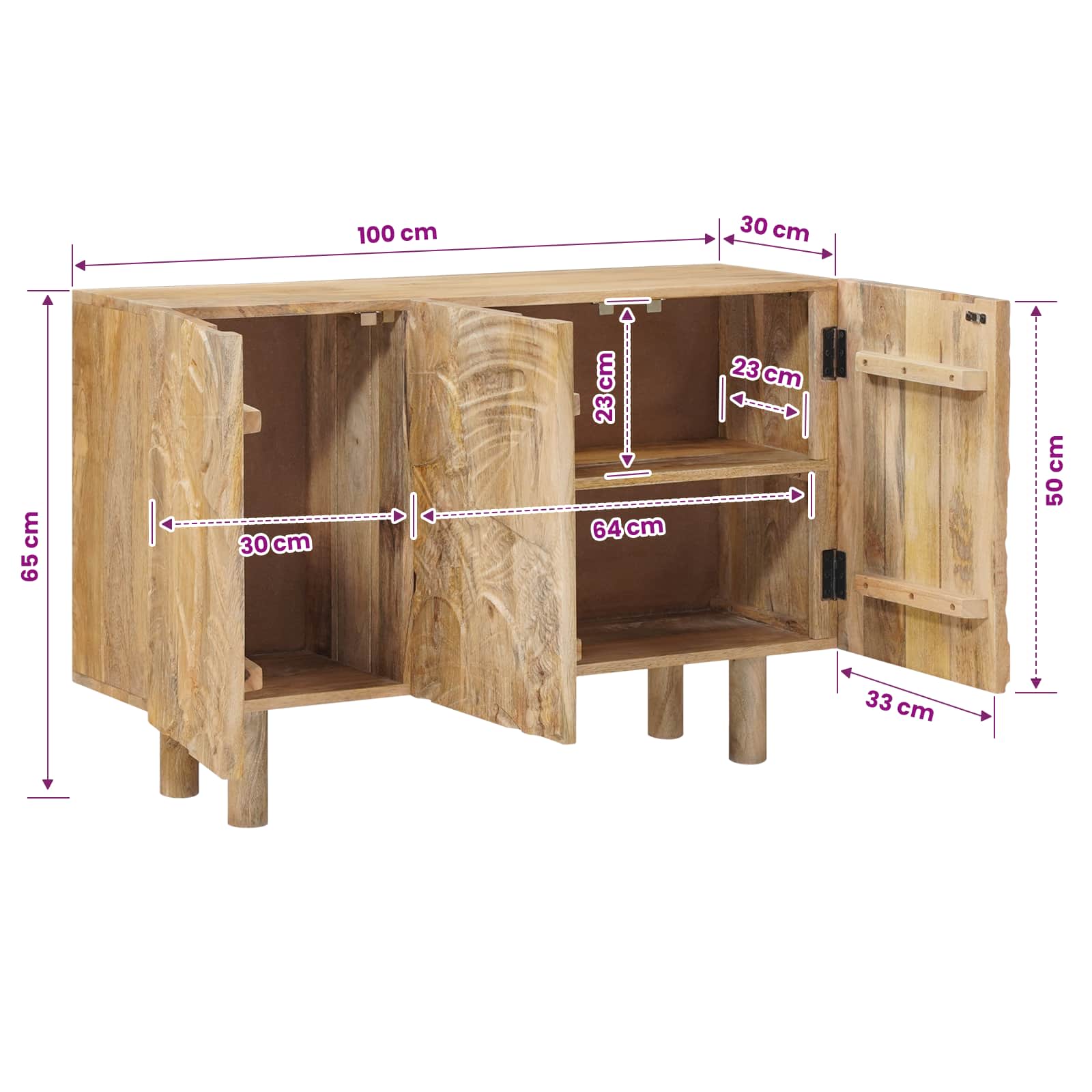 Πλαϊνό γραφείο 100 x 30 x 65 εκ - Pakobazaar