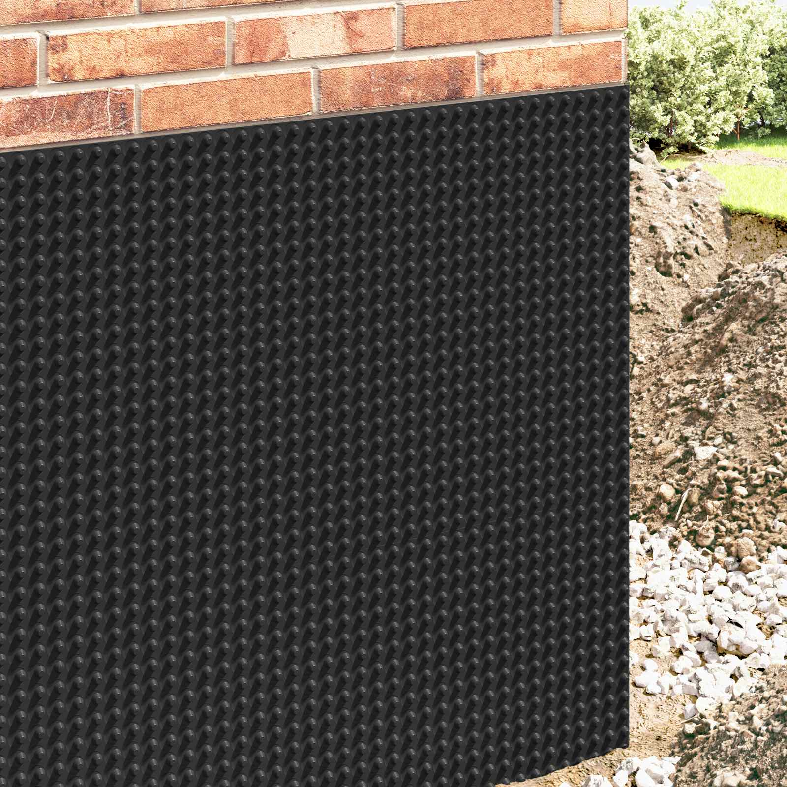 Κυματοειδές Φύλλο Αποχέτευσης Μαύρο 0,5 x 20 μ HDPE - Pakobazaar