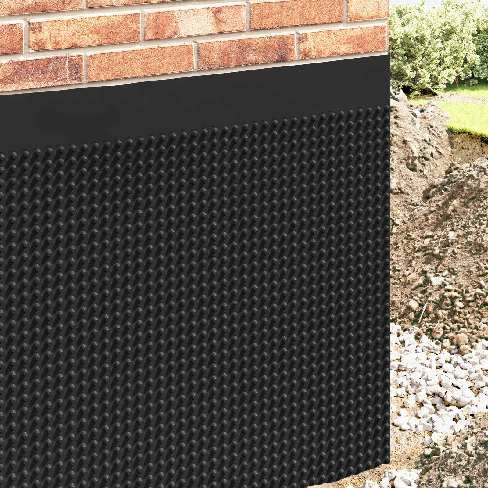 Κυματοειδές Φύλλο Αποχέτευσης 2 pcs Μαύρο 1 x 20 m HDPE - Pakobazaar