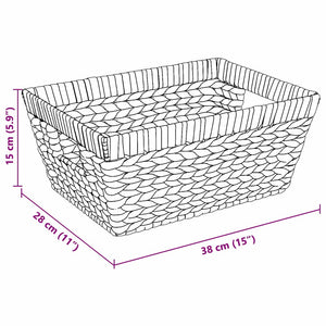 Καλάθια Αποθήκευσης 2 pcs Φυσικό 38 x 28 x 15 εκ Υάκινθος νερού - Pakobazaar
