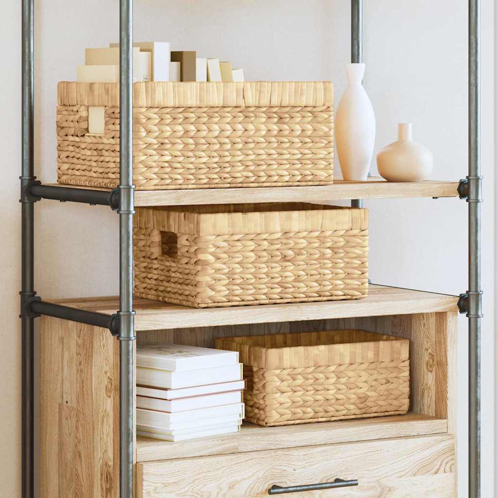 Καλάθια Αποθήκευσης 3 pcs Φυσικό 40 x 30 x 18 εκ Υάκινθος νερού - Pakobazaar