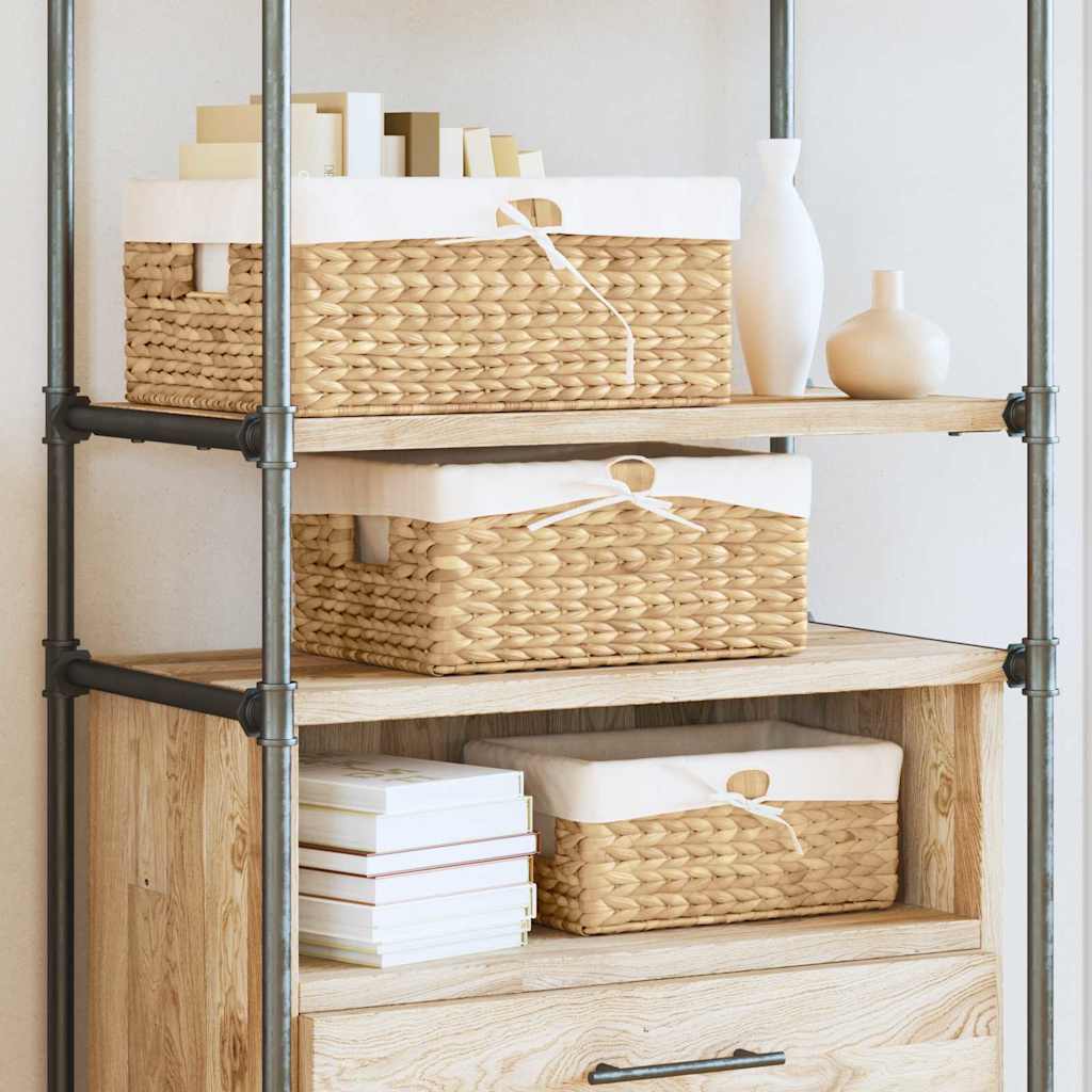 Καλάθια Αποθήκευσης 3 pcs Φυσικό 40 x 30 x 18 εκ Υάκινθος νερού - Pakobazaar