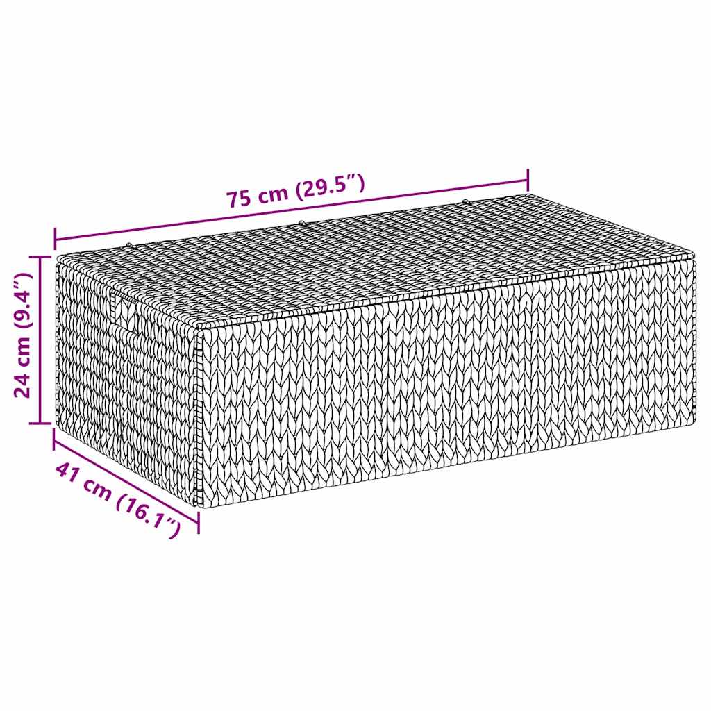 Κουτί αποθήκευσης Φυσικό 75 x 42 x 23 εκ Υάκινθος νερού - Pakobazaar
