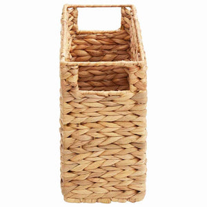 Καλάθια Μαγazines 2 pcs Φυσικό 39 x 14 x 25 εκ Υάκινθος νερού - Pakobazaar