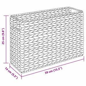 Καλάθια Μαγazines 2 pcs Φυσικό 39 x 14 x 25 εκ Υάκινθος νερού - Pakobazaar
