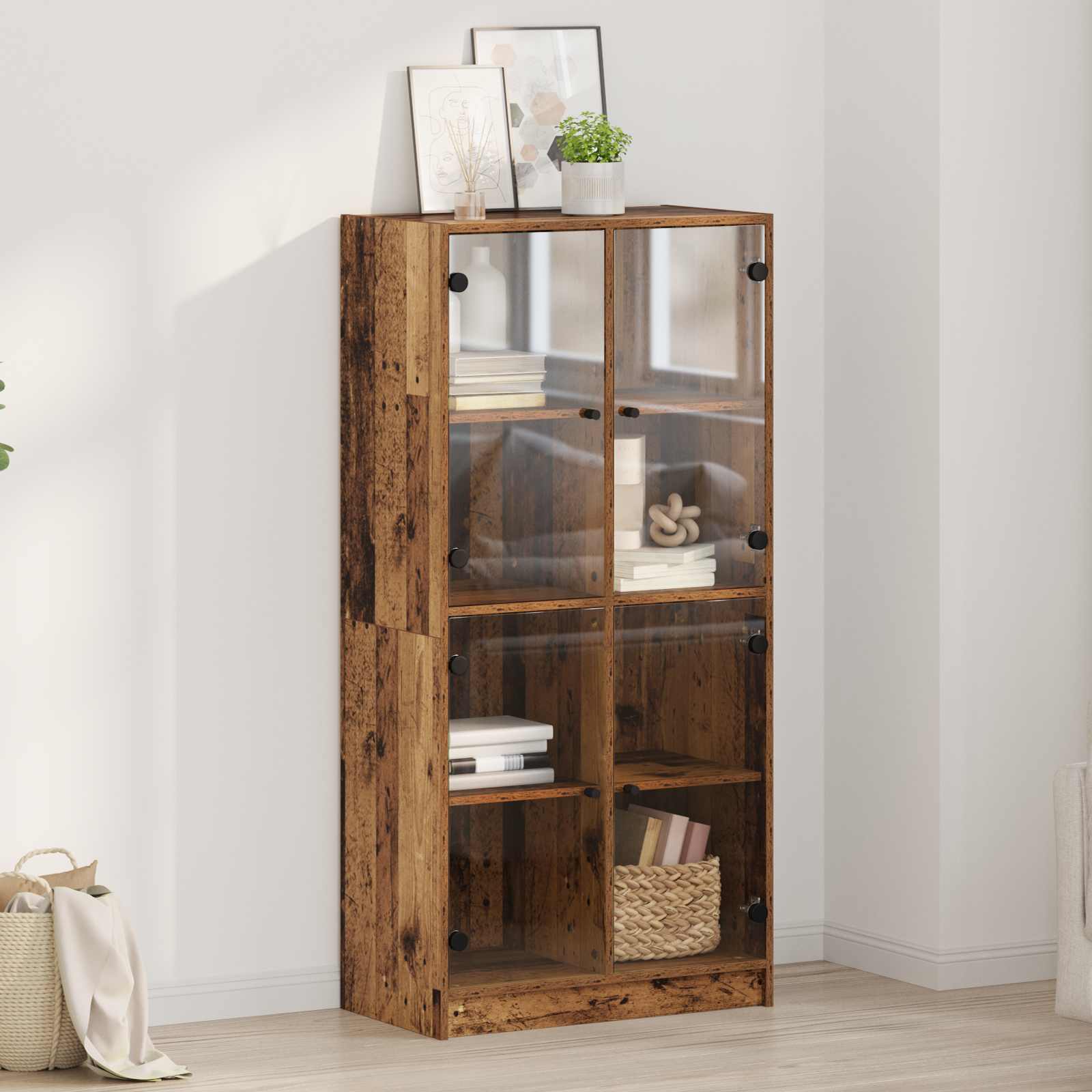 Highboard Παλιό Ξύλο 68 x 37 x 142 εκ Επεξεργασμένο ξύλο - Pakobazaar