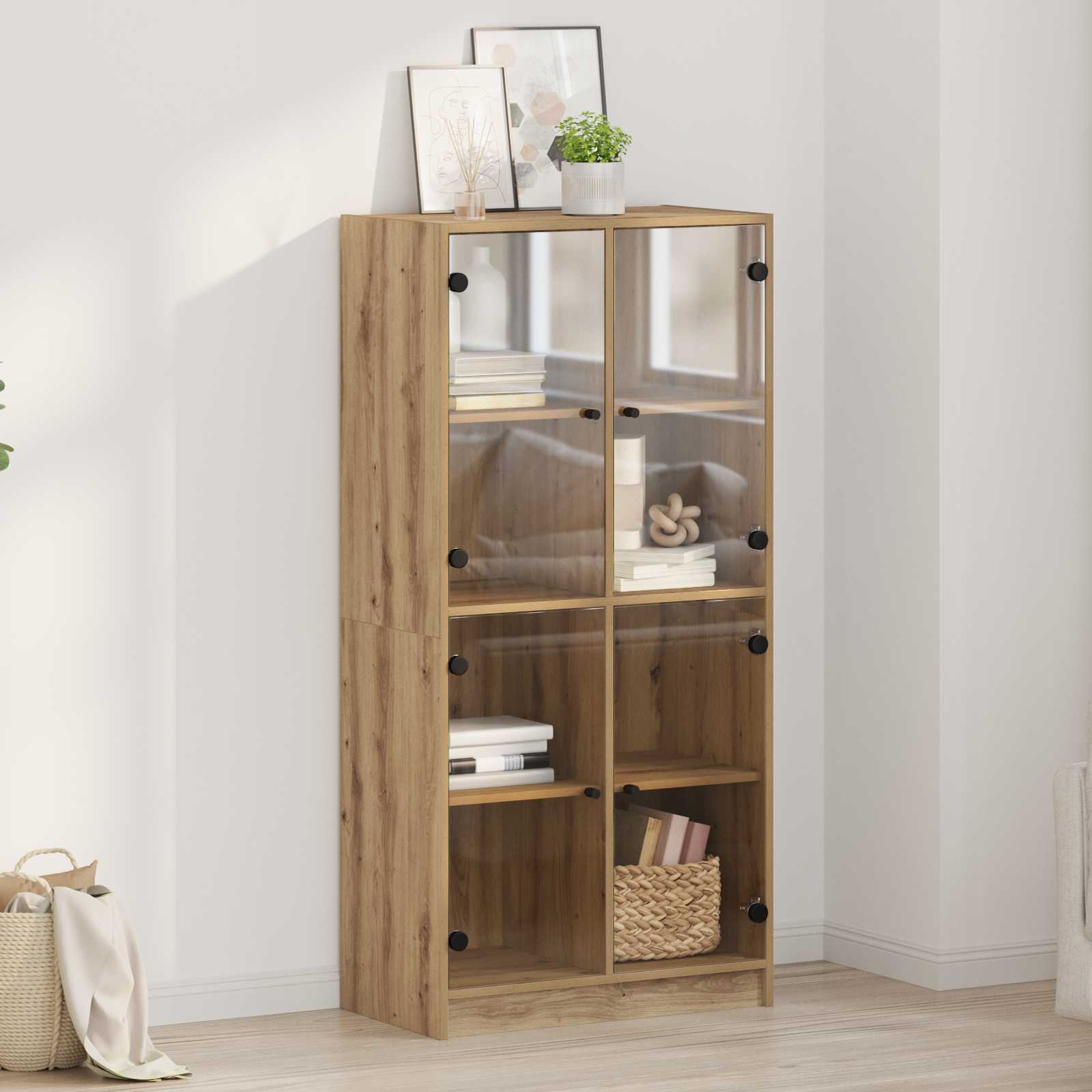 Highboard Artisan Oak 68 x 37 x 142 εκ Επεξεργασμένο ξύλο - Pakobazaar