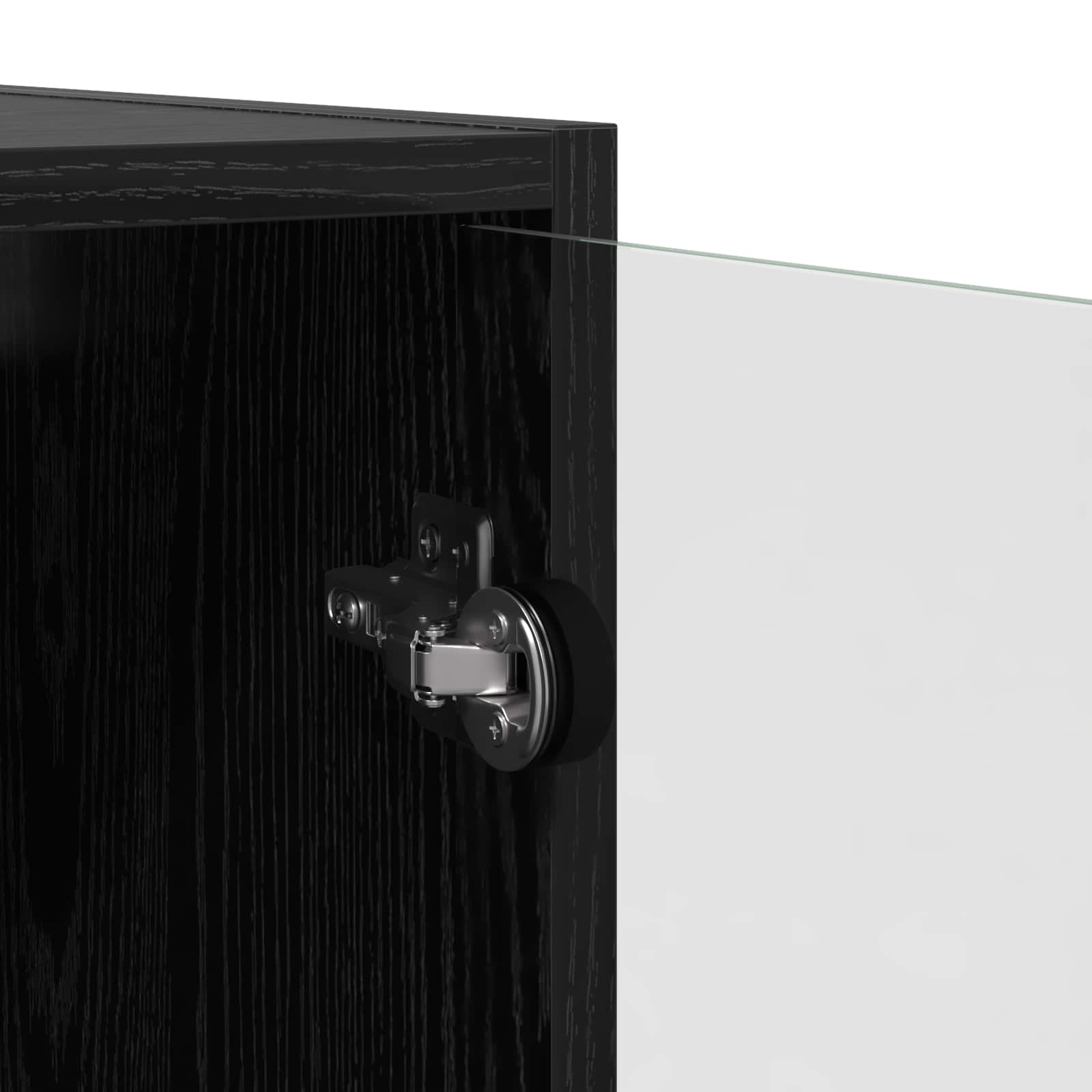 Highboard Μαύρη Οξυά 68 x 37 x 142 εκ Επεξεργασμένο ξύλο - Pakobazaar