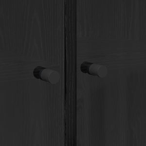 Highboard Μαύρη Οξυά 68 x 37 x 142 εκ Επεξεργασμένο ξύλο - Pakobazaar