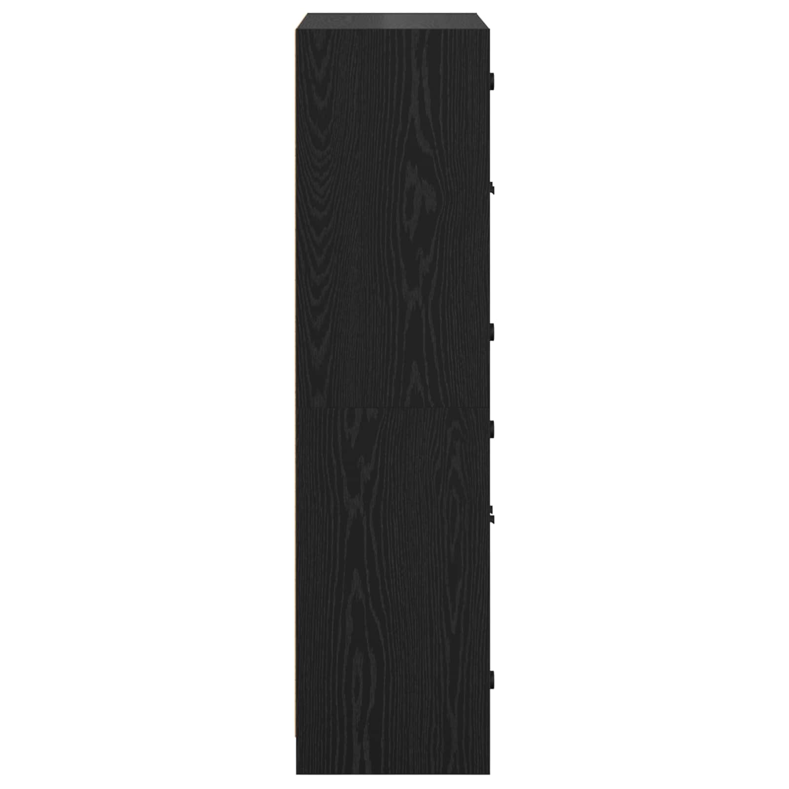 Highboard Μαύρη Οξυά 68 x 37 x 142 εκ Επεξεργασμένο ξύλο - Pakobazaar