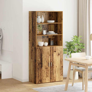 Highboard Παλιό Ξύλο 80 x 42,5 x 185 εκ Επεξεργασμένο Ξύλο