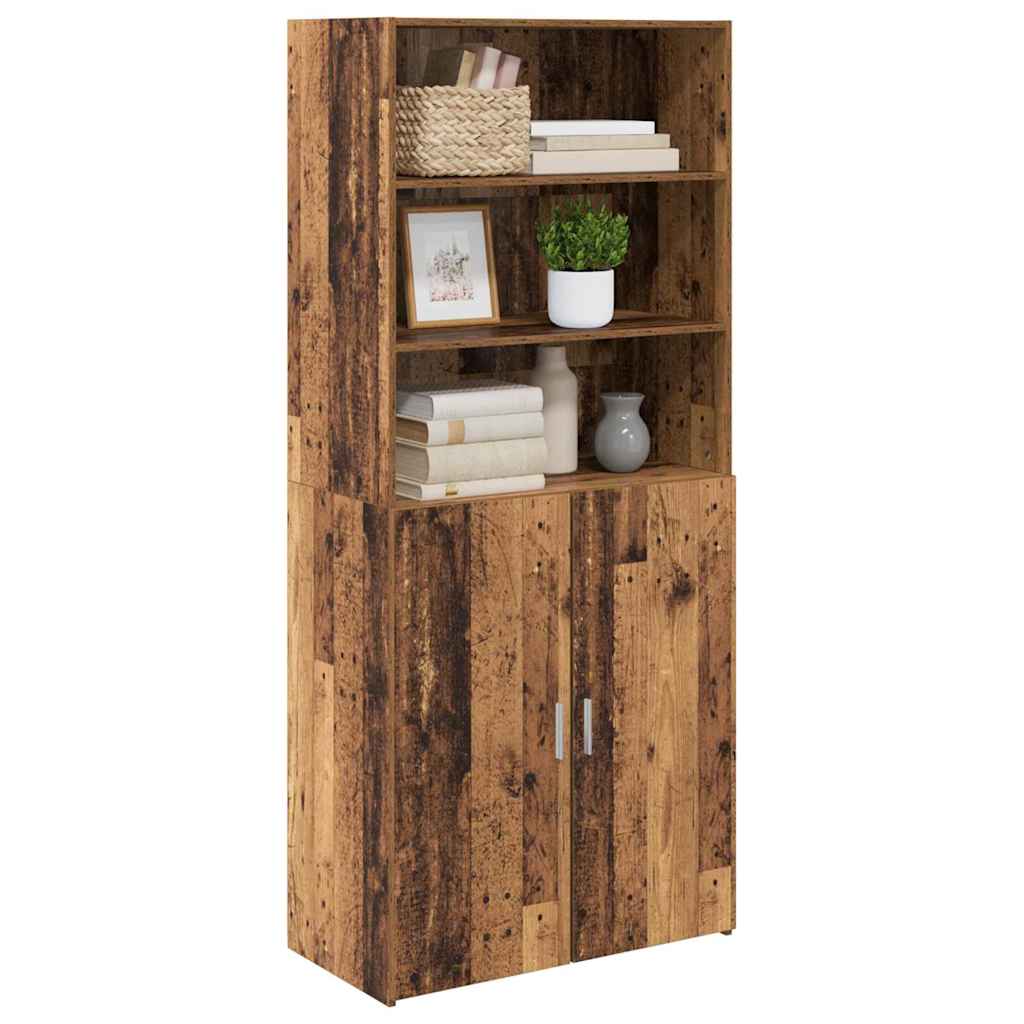 Highboard Παλιό Ξύλο 80 x 42,5 x 185 εκ Επεξεργασμένο ξύλο