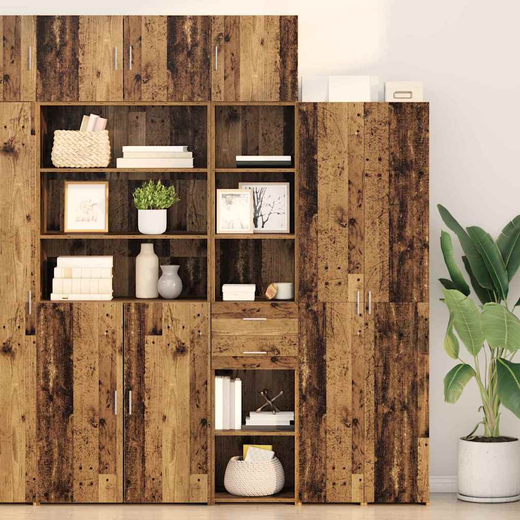 Highboard Παλιό Ξύλο 40 x 42,5 x 185 εκ. Επεξεργασμένο ξύλο