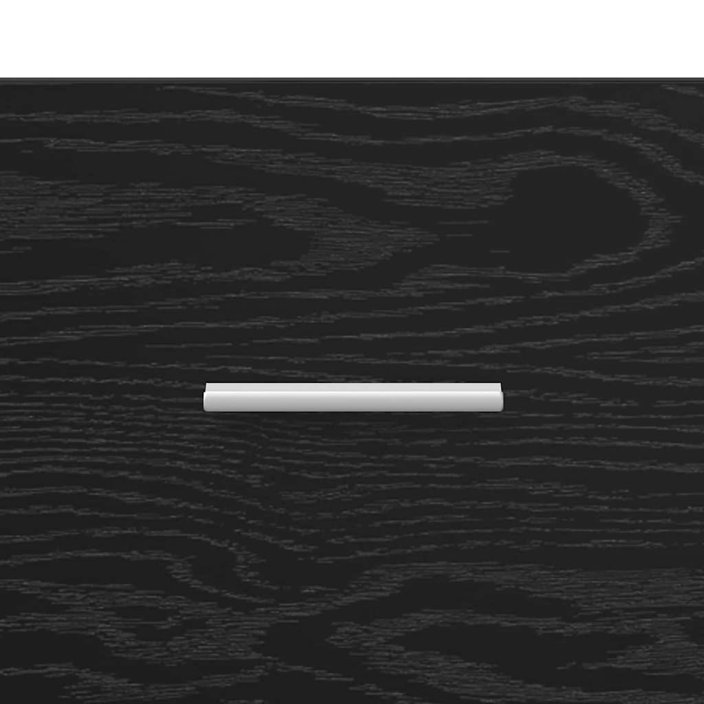 Highboard Μαύρη Οξυά 40 x 42,5 x 185 εκ. Επεξεργασμένο ξύλο