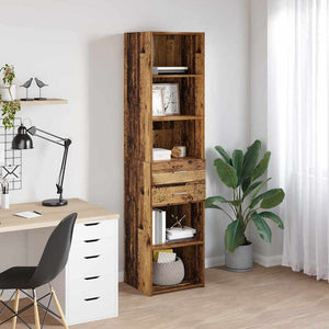 Highboard Παλιό Ξύλο 45 x 42,5 x 185 εκ. Επεξεργασμένο Ξύλο