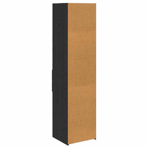 Highboard Μαύρη Οξυά 45 x 42,5 x 185 εκ. Επεξεργασμένο Ξύλο