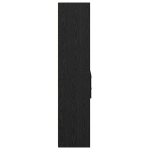 Highboard Μαύρη Οξυά 45 x 42,5 x 185 εκ. Επεξεργασμένο Ξύλο