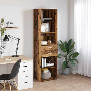 Highboard Παλιό Ξύλο 50 x 42,5 x 185 εκ. Επεξεργασμένο Ξύλο