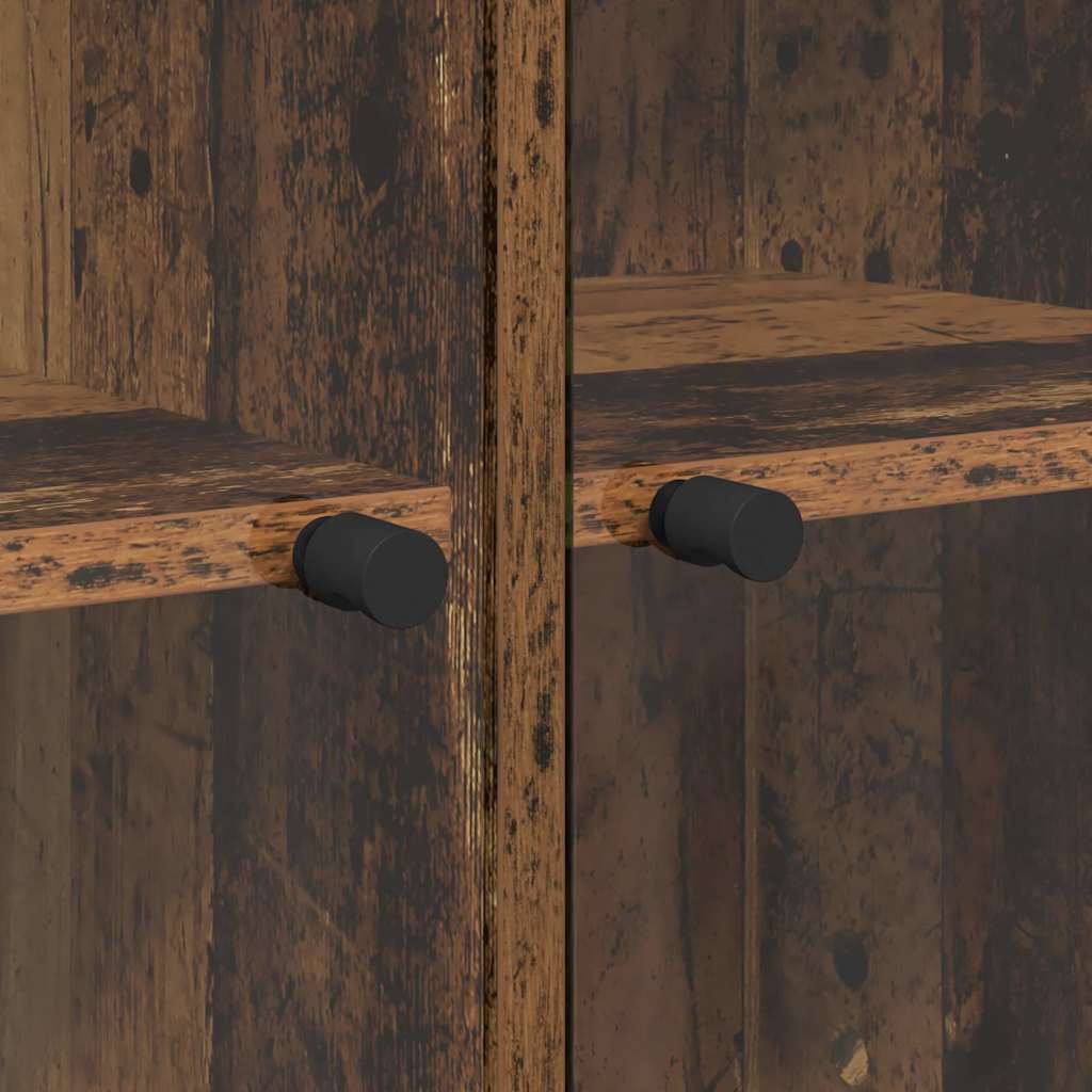 Highboard 2 pcs Παλιό Ξύλο 68 x 37 x 142 εκ Επεξεργασμένο ξύλο