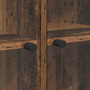 Highboard 2 pcs Παλιό Ξύλο 68 x 37 x 142 εκ Επεξεργασμένο ξύλο - Pakobazaar