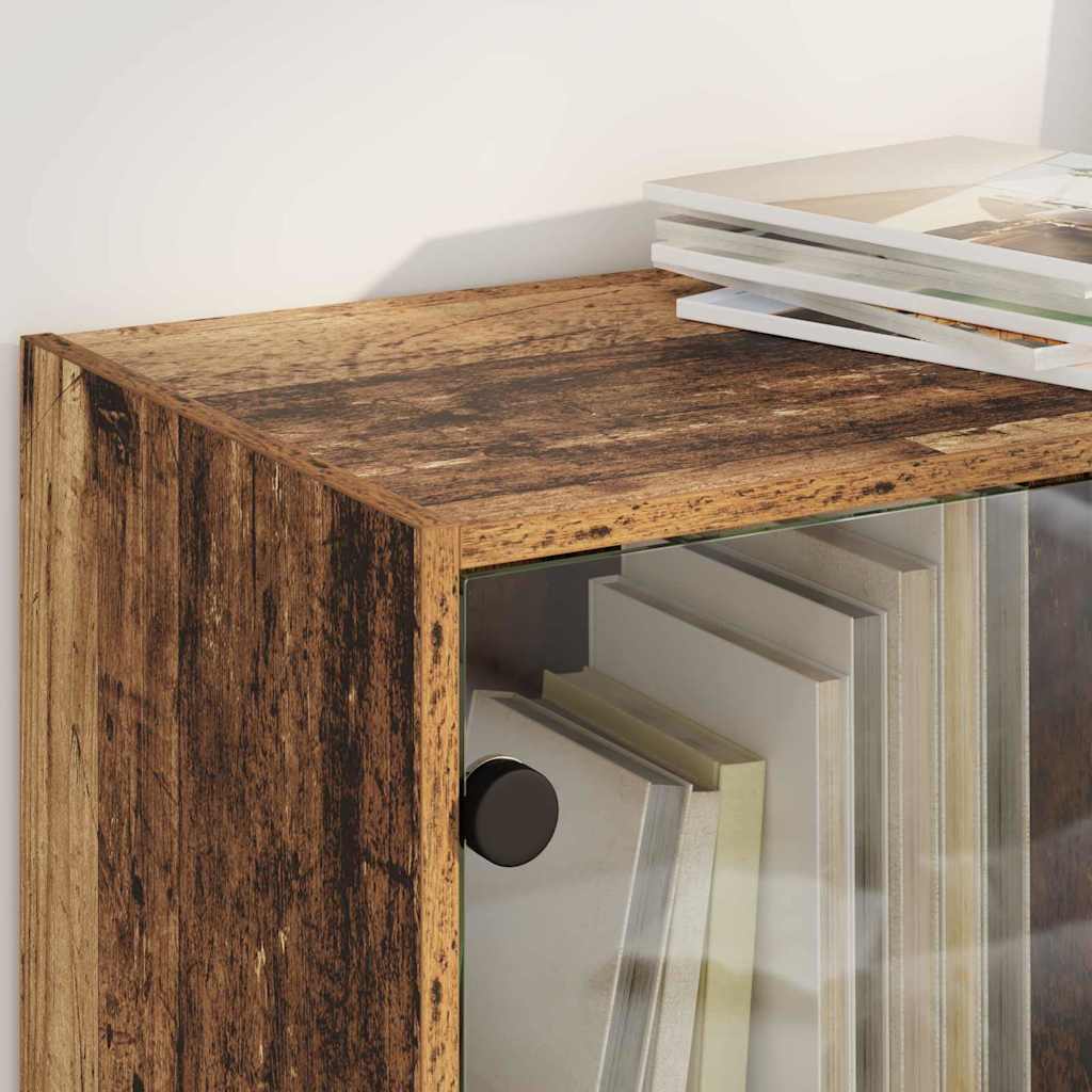 Highboard 2 pcs Παλιό Ξύλο 68 x 37 x 142 εκ Επεξεργασμένο ξύλο