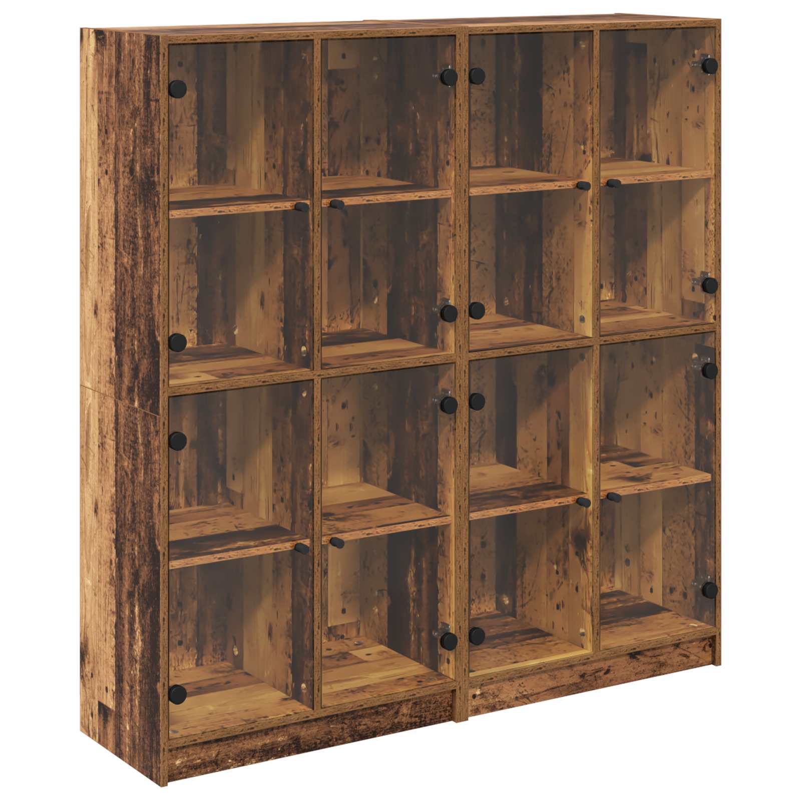 Highboard 2 pcs Παλιό Ξύλο 68 x 37 x 142 εκ Επεξεργασμένο ξύλο - Pakobazaar