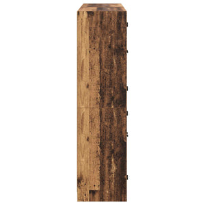 Highboard 2 pcs Παλιό Ξύλο 68 x 37 x 142 εκ Επεξεργασμένο ξύλο - Pakobazaar