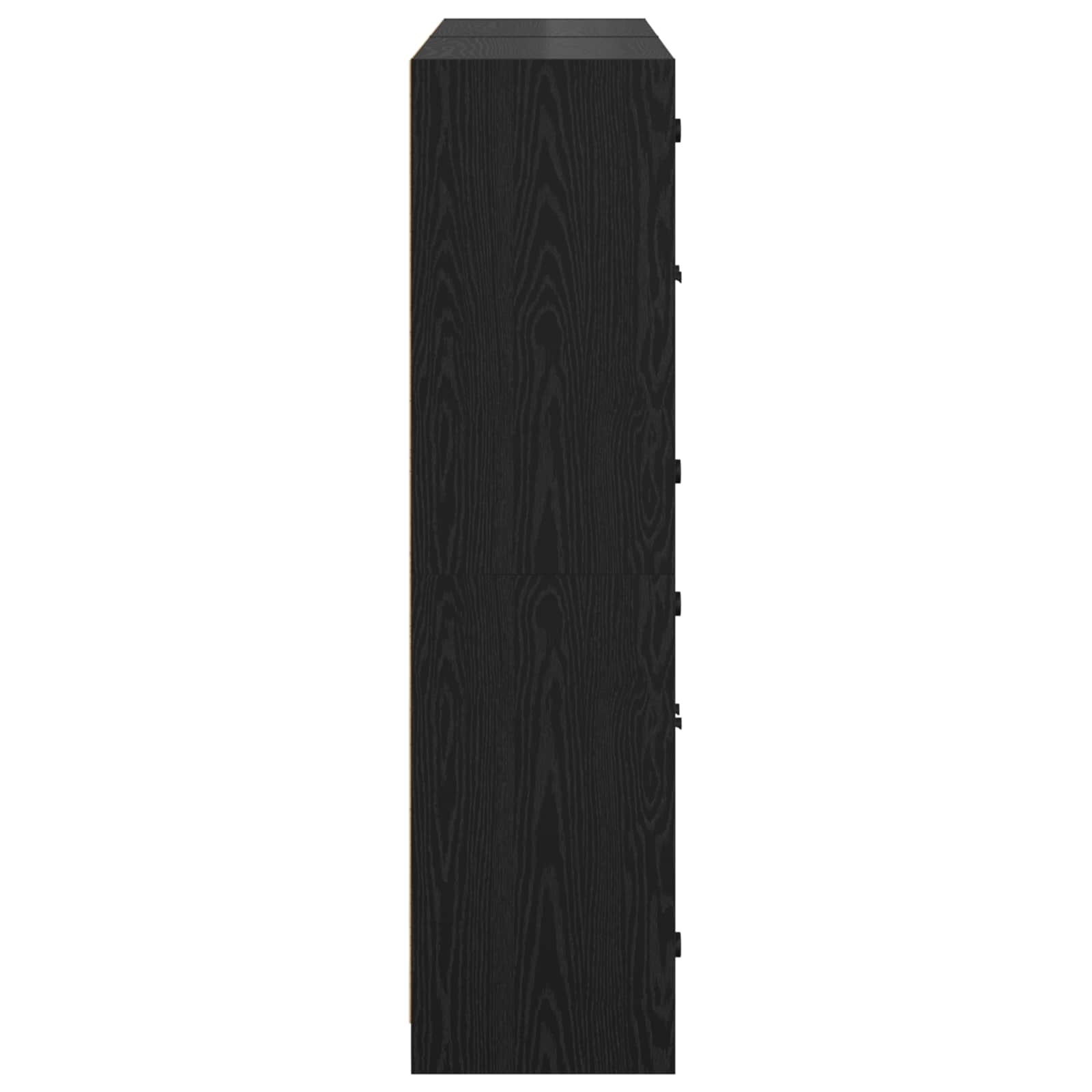 Highboard 2 pcs Μαύρη Οξυά 68 x 37 x 142 εκ Επεξεργασμένο ξύλο - Pakobazaar