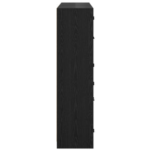 Highboard 2 pcs Μαύρη Οξυά 68 x 37 x 142 εκ Επεξεργασμένο ξύλο - Pakobazaar